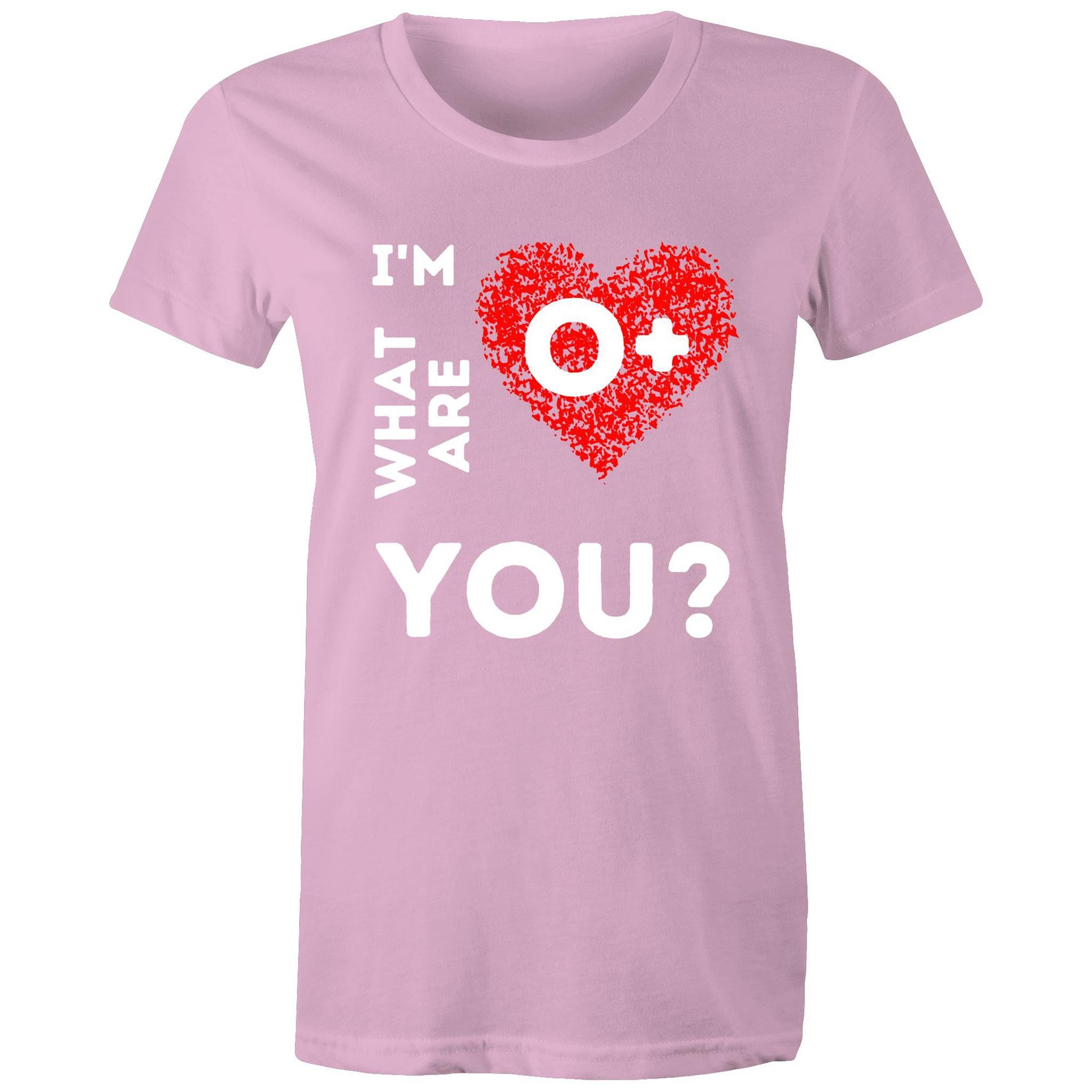 0+ Blood type - Women's Maple Tee - Blood Donation Tees