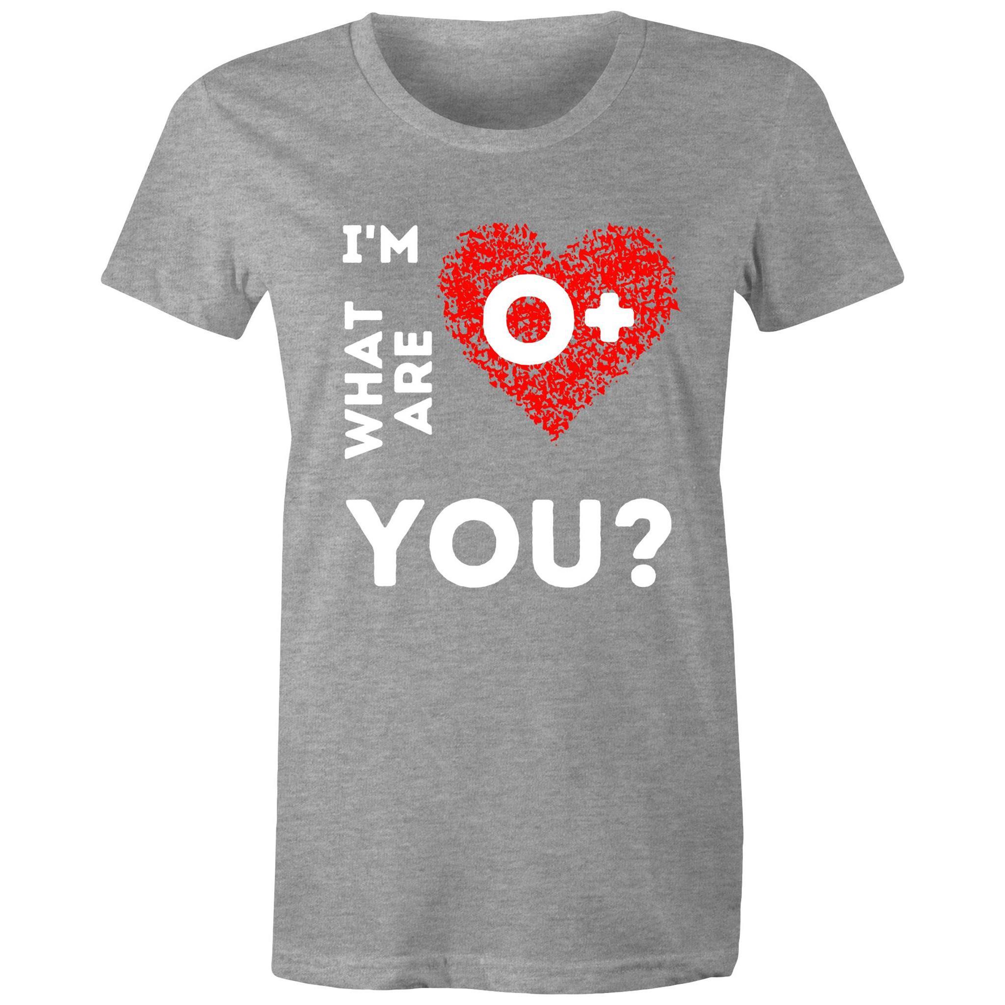0+ Blood type - Women's Maple Tee - Blood Donation Tees