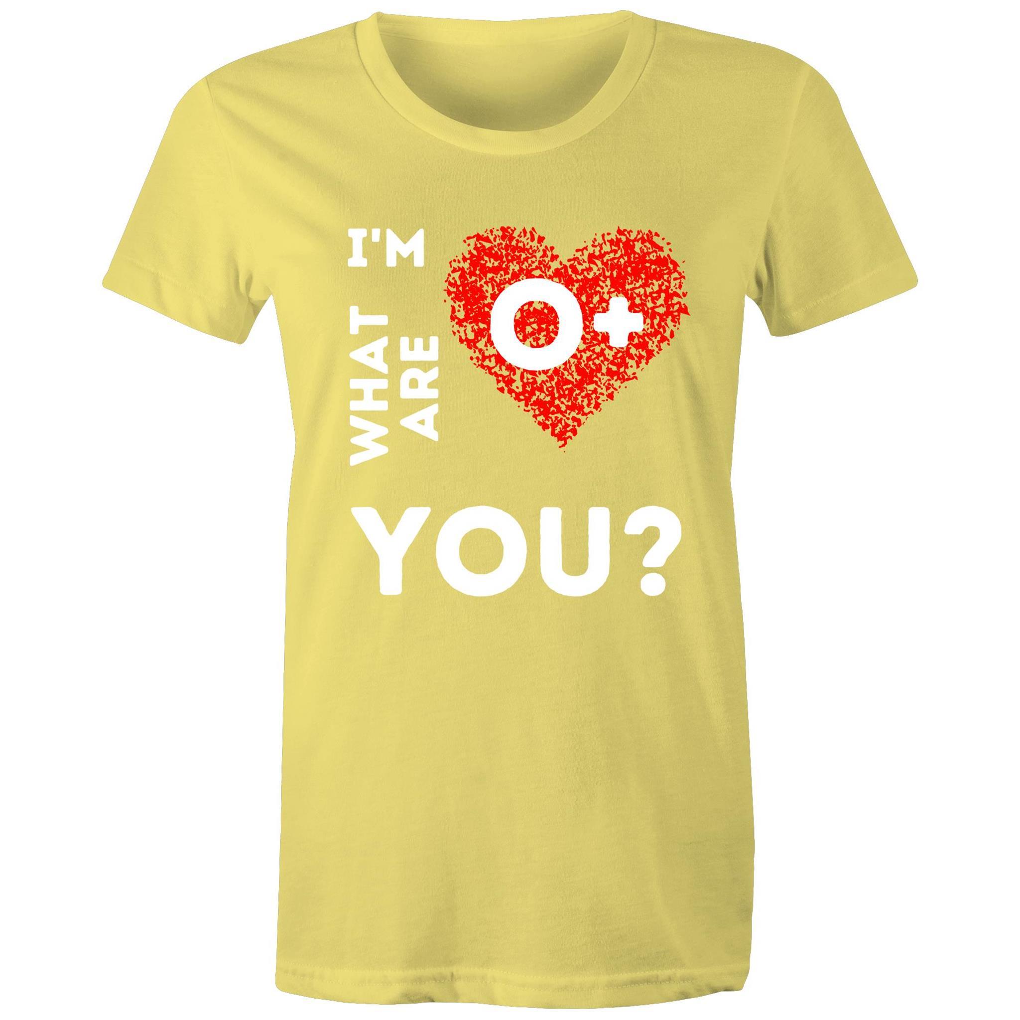 0+ Blood type - Women's Maple Tee - Blood Donation Tees
