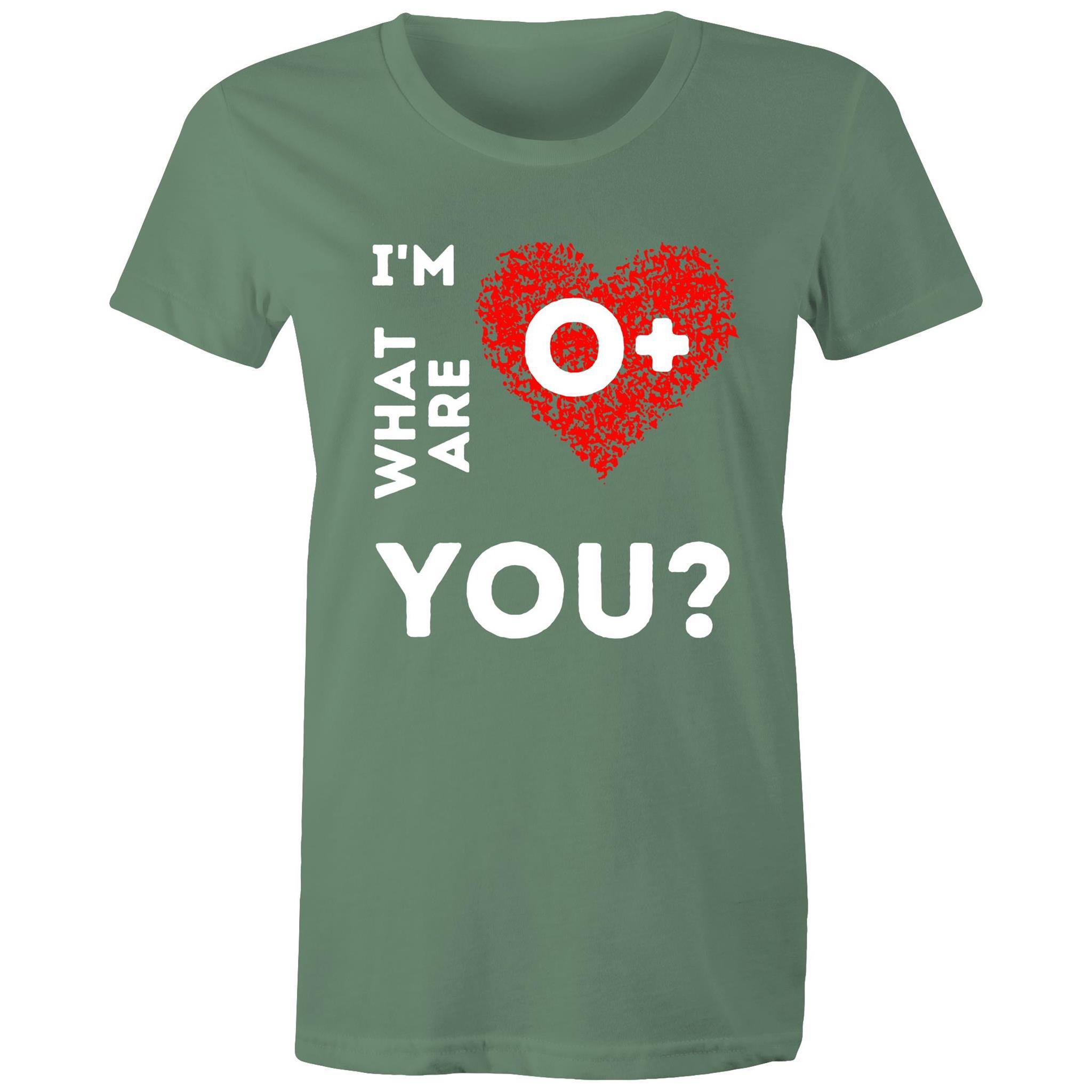 0+ Blood type - Women's Maple Tee - Blood Donation Tees