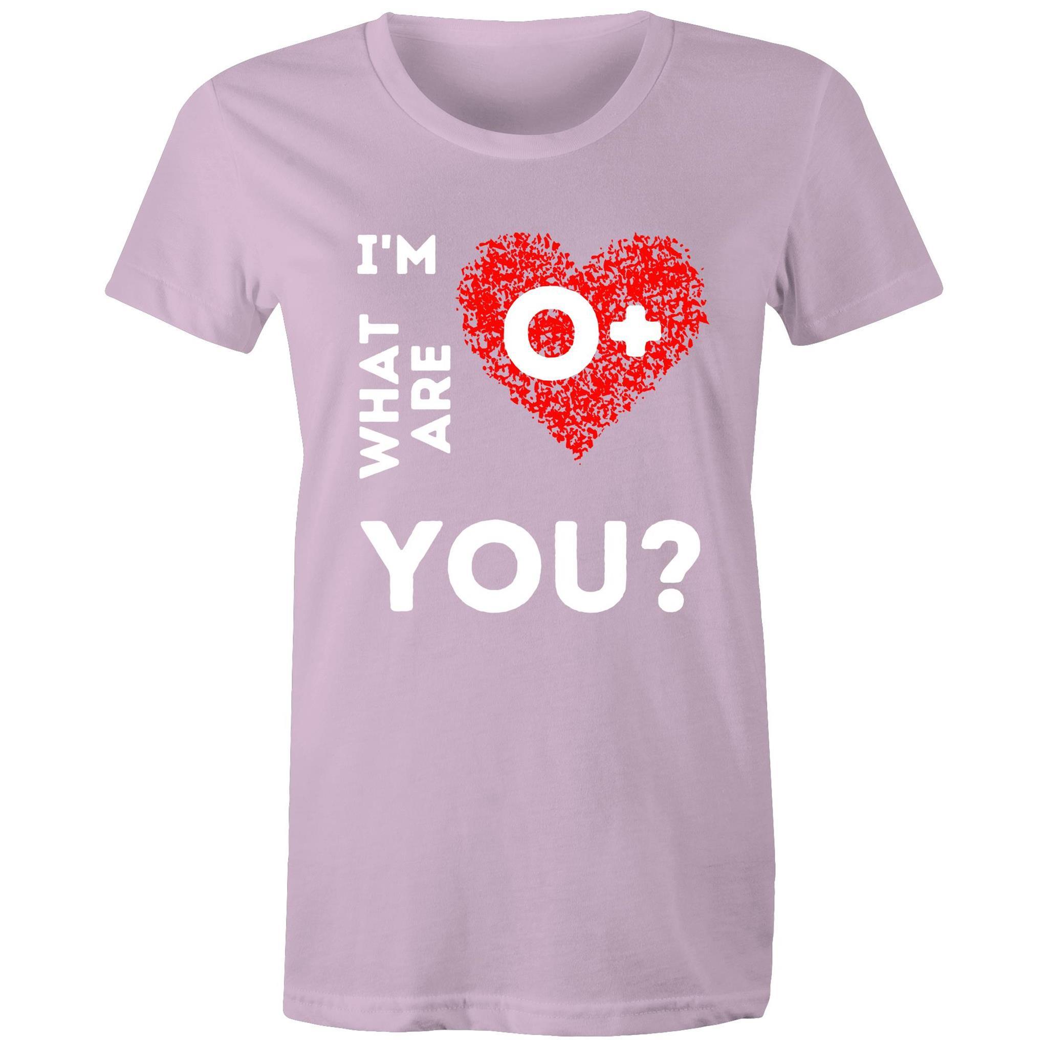 0+ Blood type - Women's Maple Tee - Blood Donation Tees