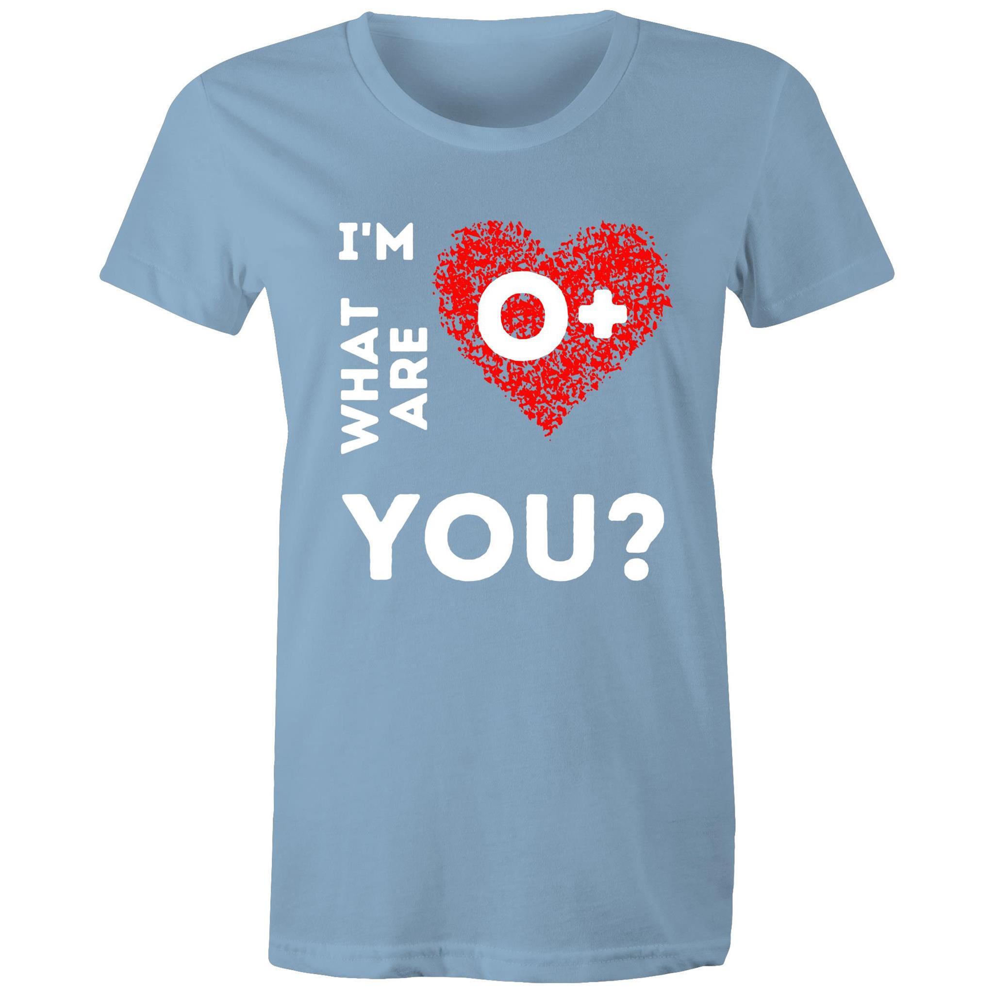 0+ Blood type - Women's Maple Tee - Blood Donation Tees