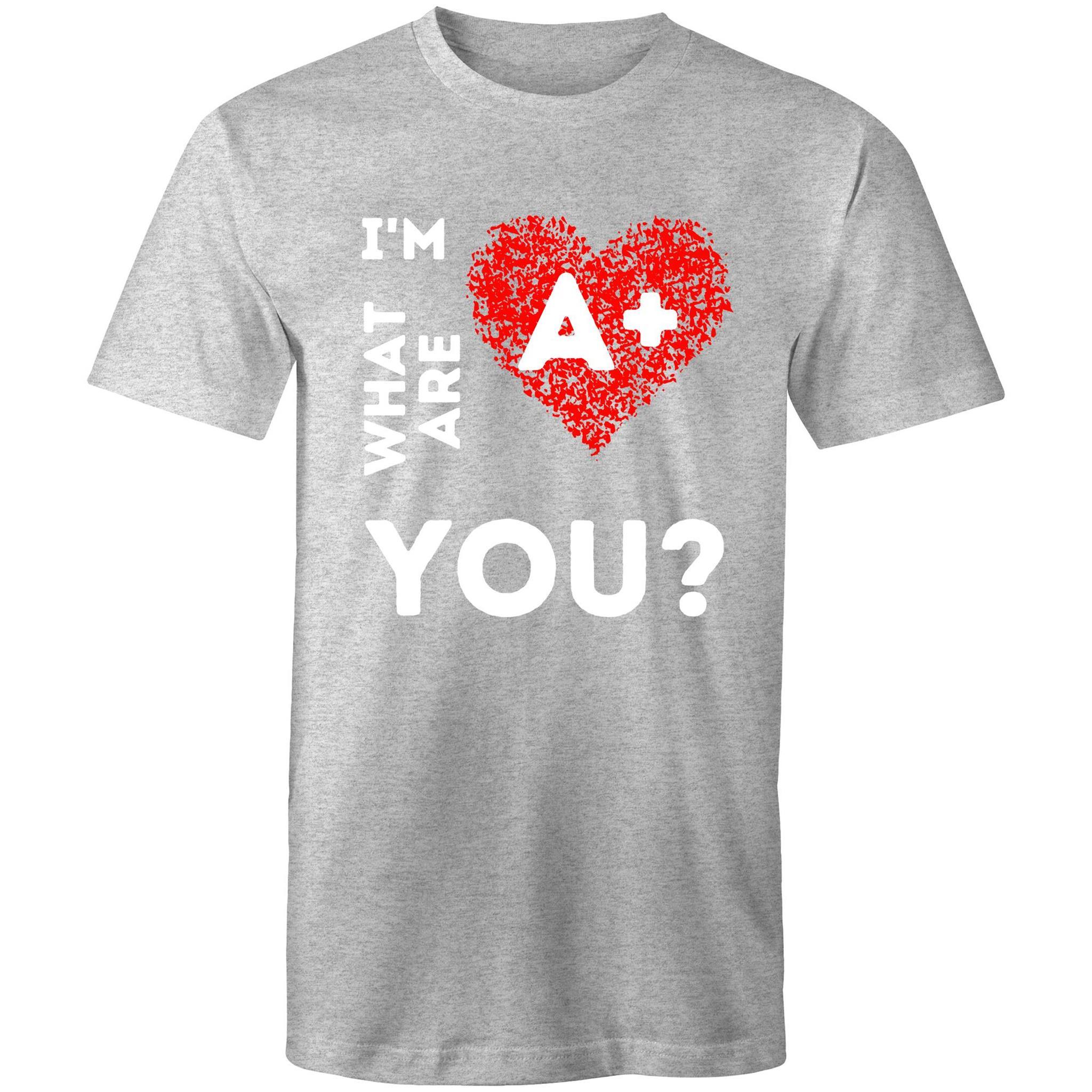 A+ Blood Type - Men's T-Shirt - Blood Donation Tees