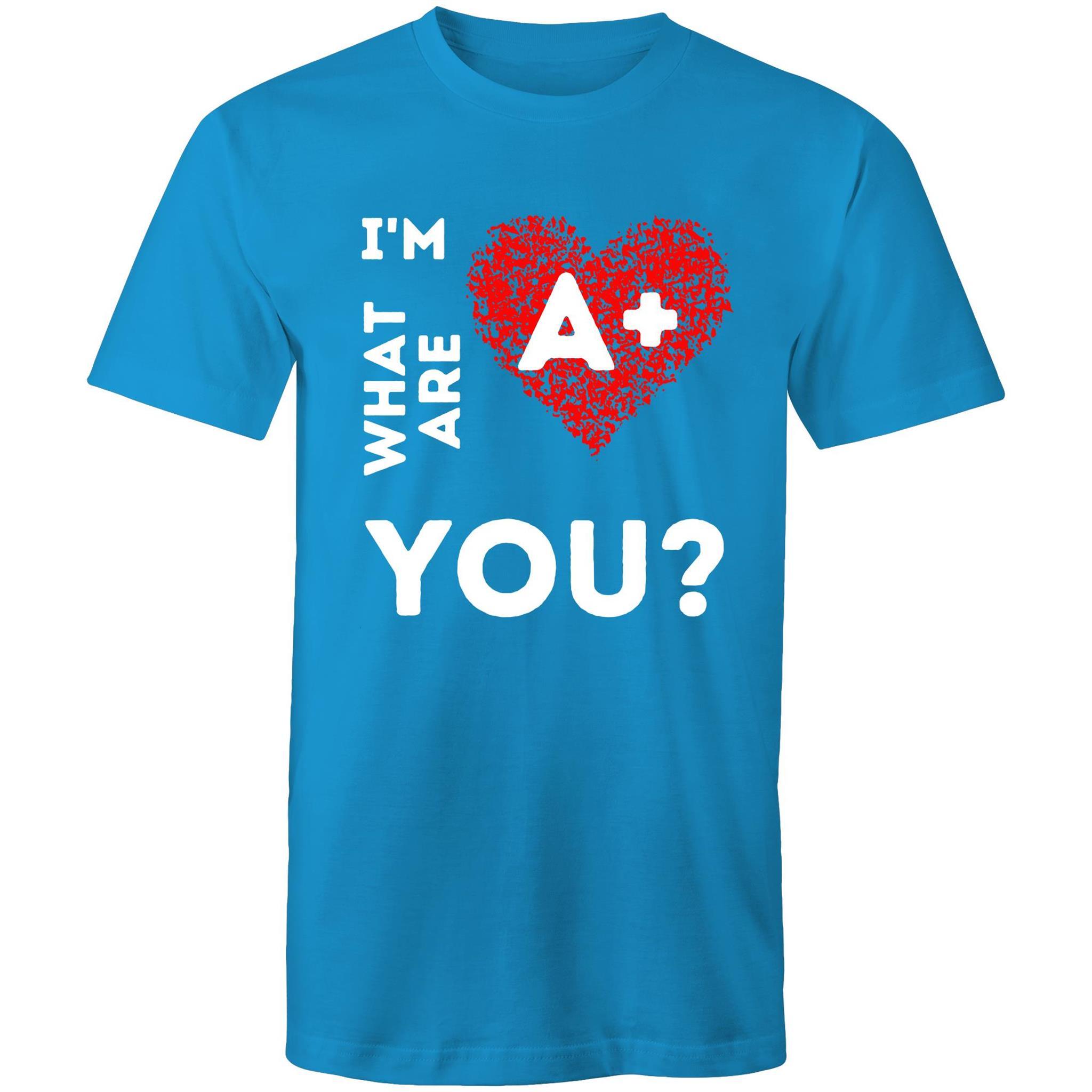A+ Blood Type - Men's T-Shirt - Blood Donation Tees