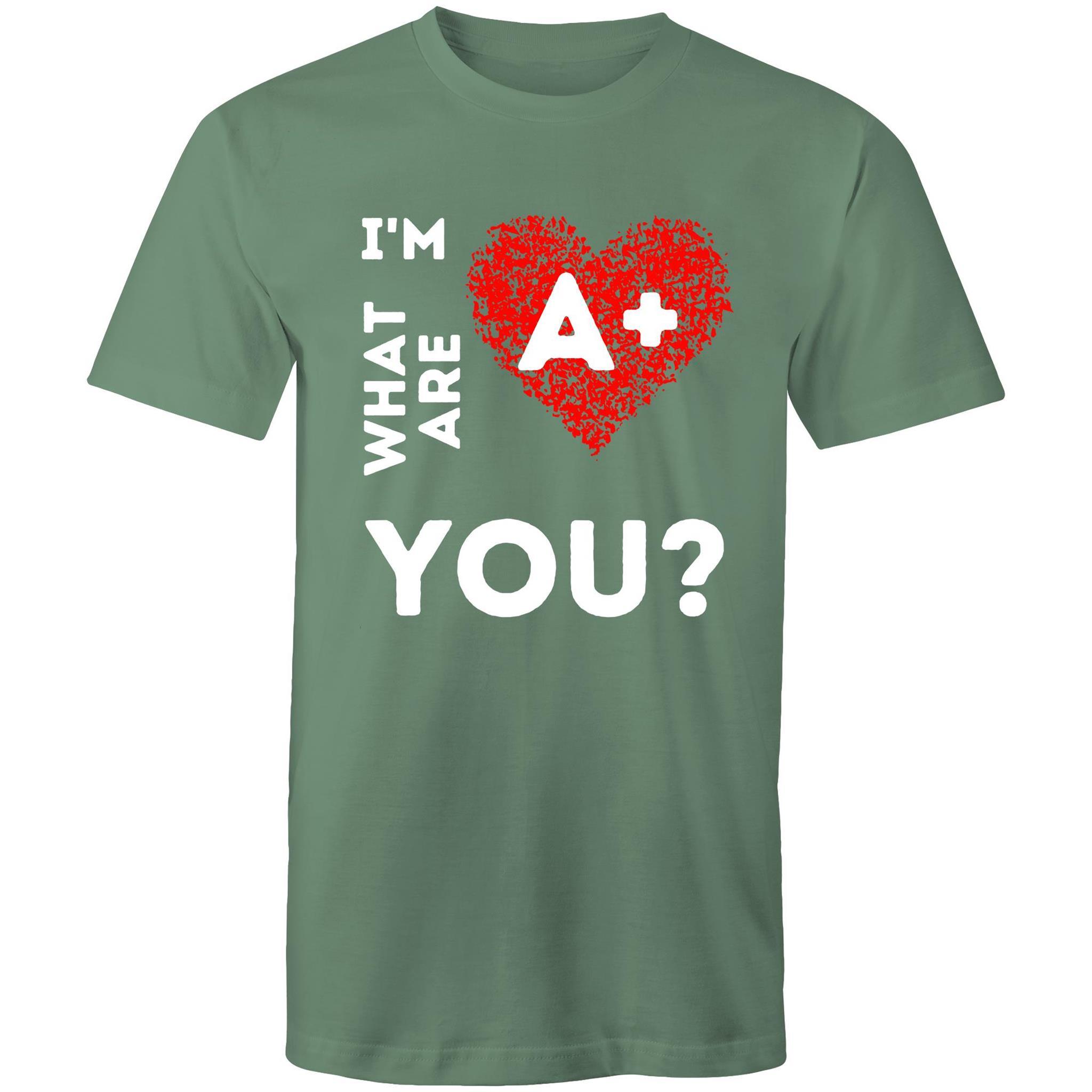 A+ Blood Type - Men's T-Shirt - Blood Donation Tees