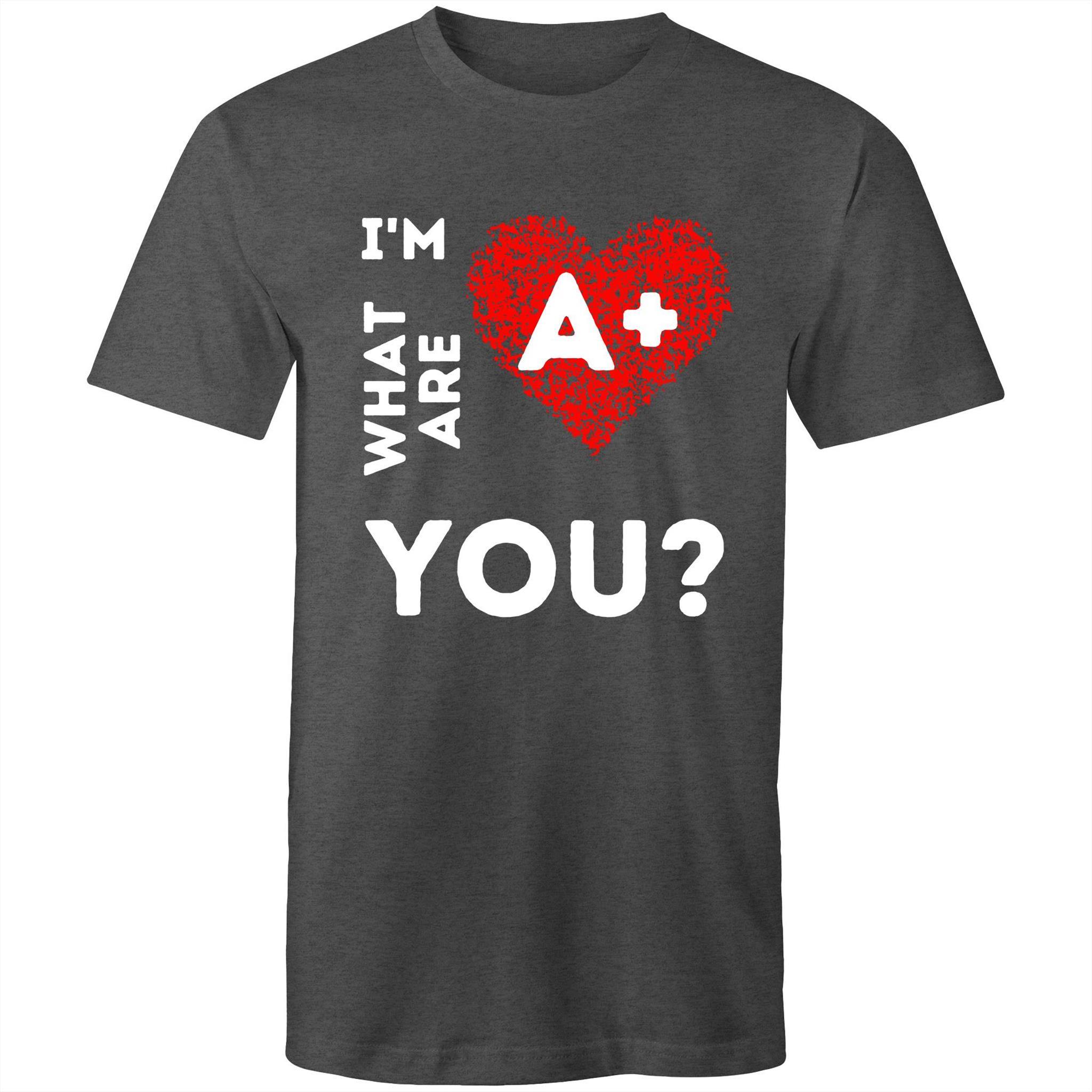 A+ Blood Type - Men's T-Shirt - Blood Donation Tees