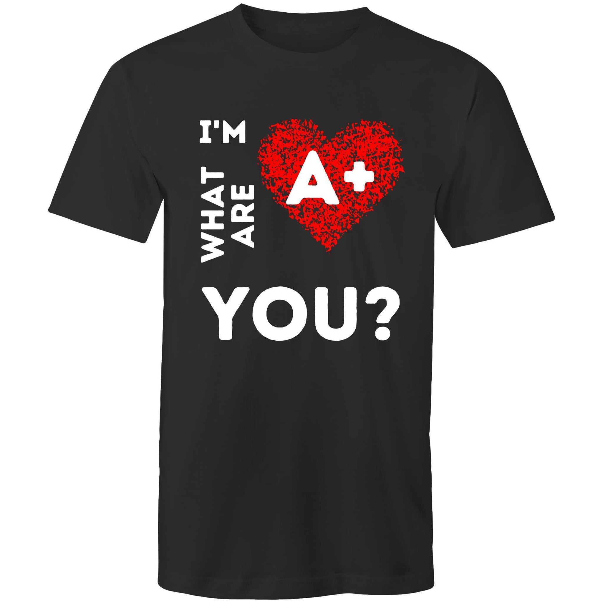 A+ Blood Type - Men's T-Shirt - Blood Donation Tees