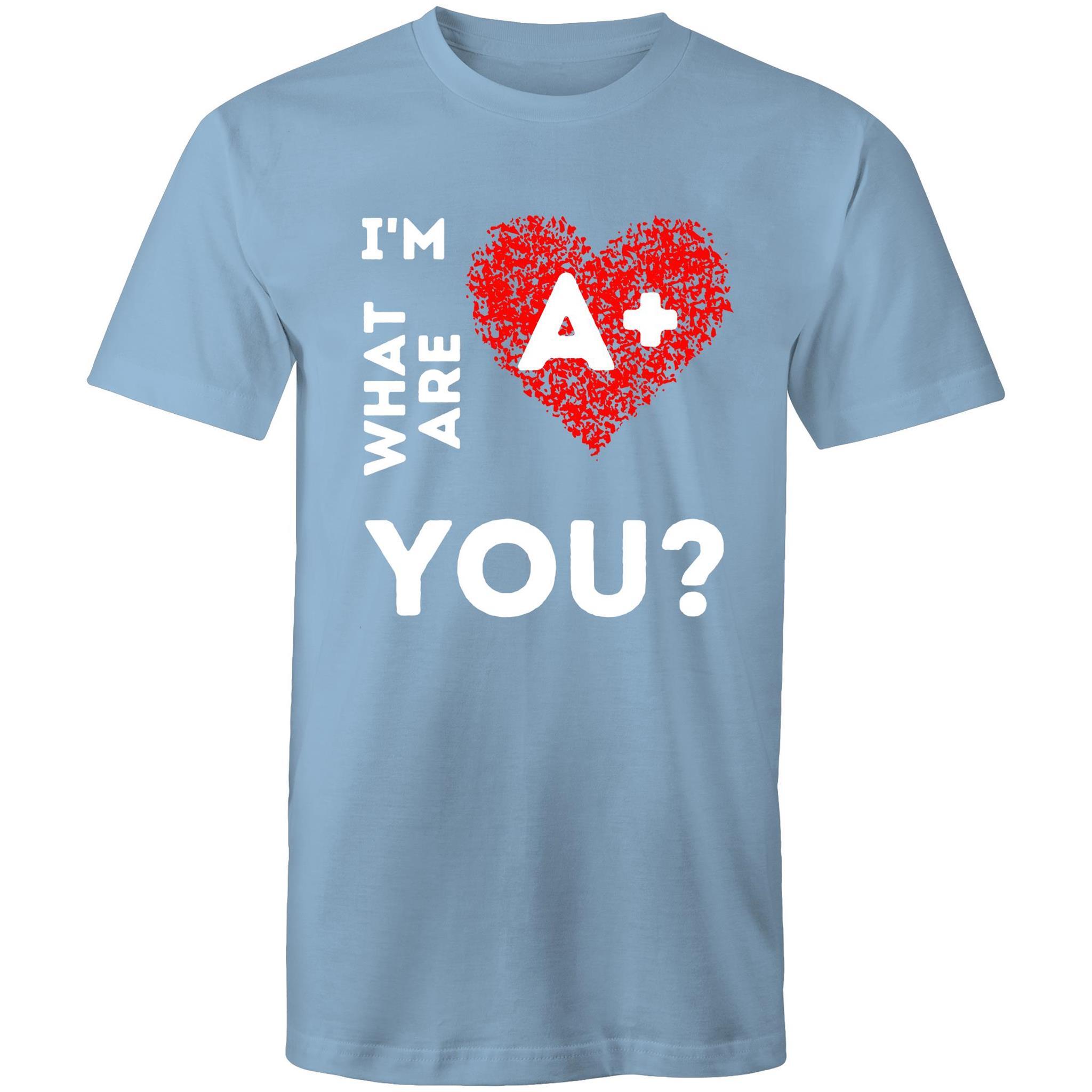 A+ Blood Type - Men's T-Shirt - Blood Donation Tees