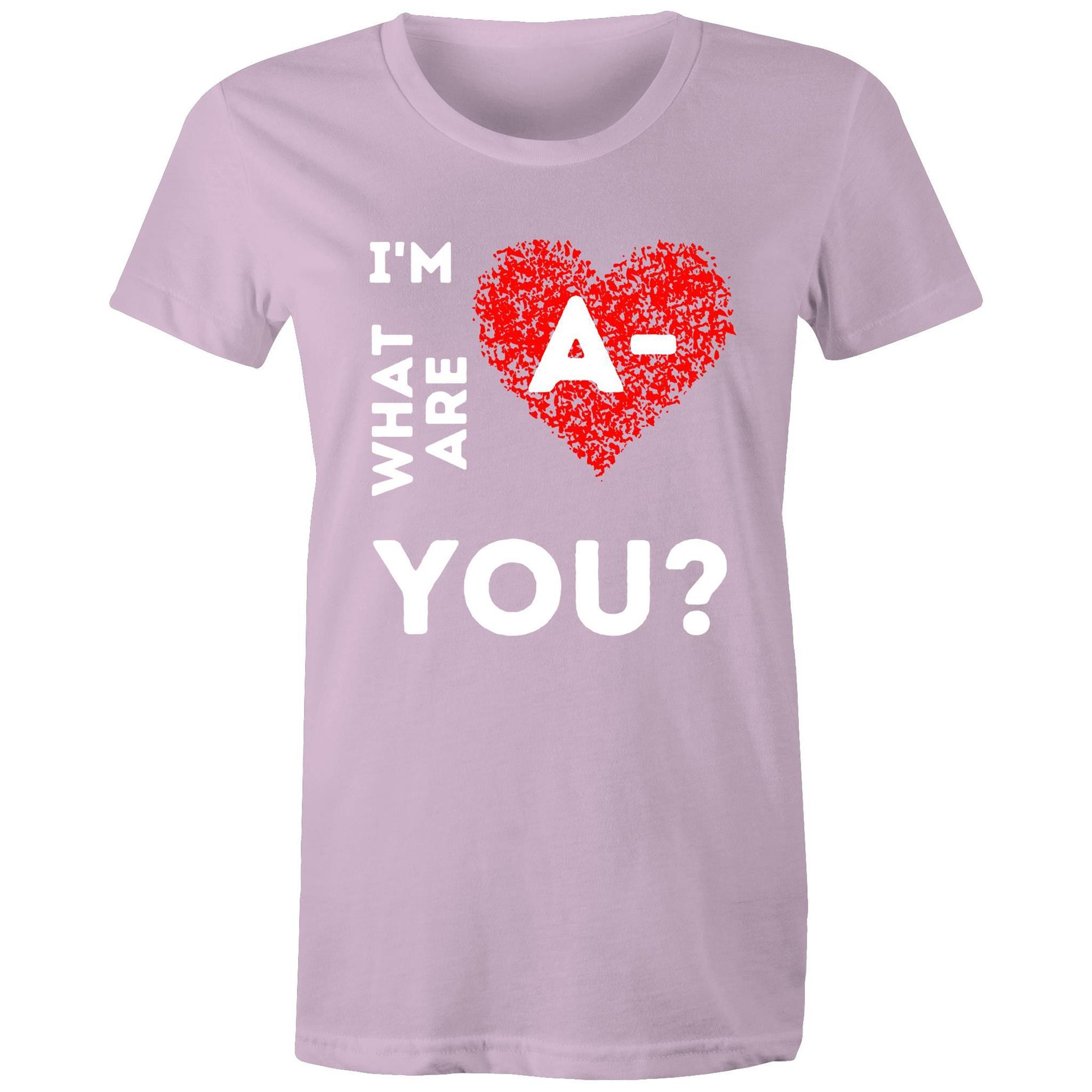 A- Blood type - Women's Maple Tee - Blood Donation Tees