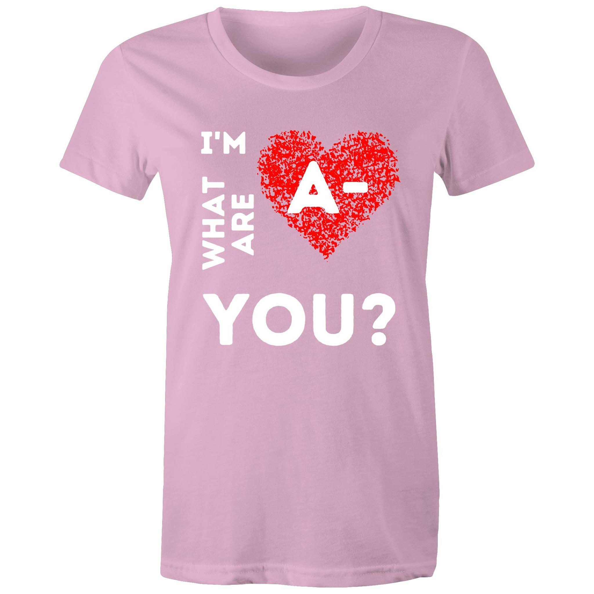A- Blood type - Women's Maple Tee - Blood Donation Tees