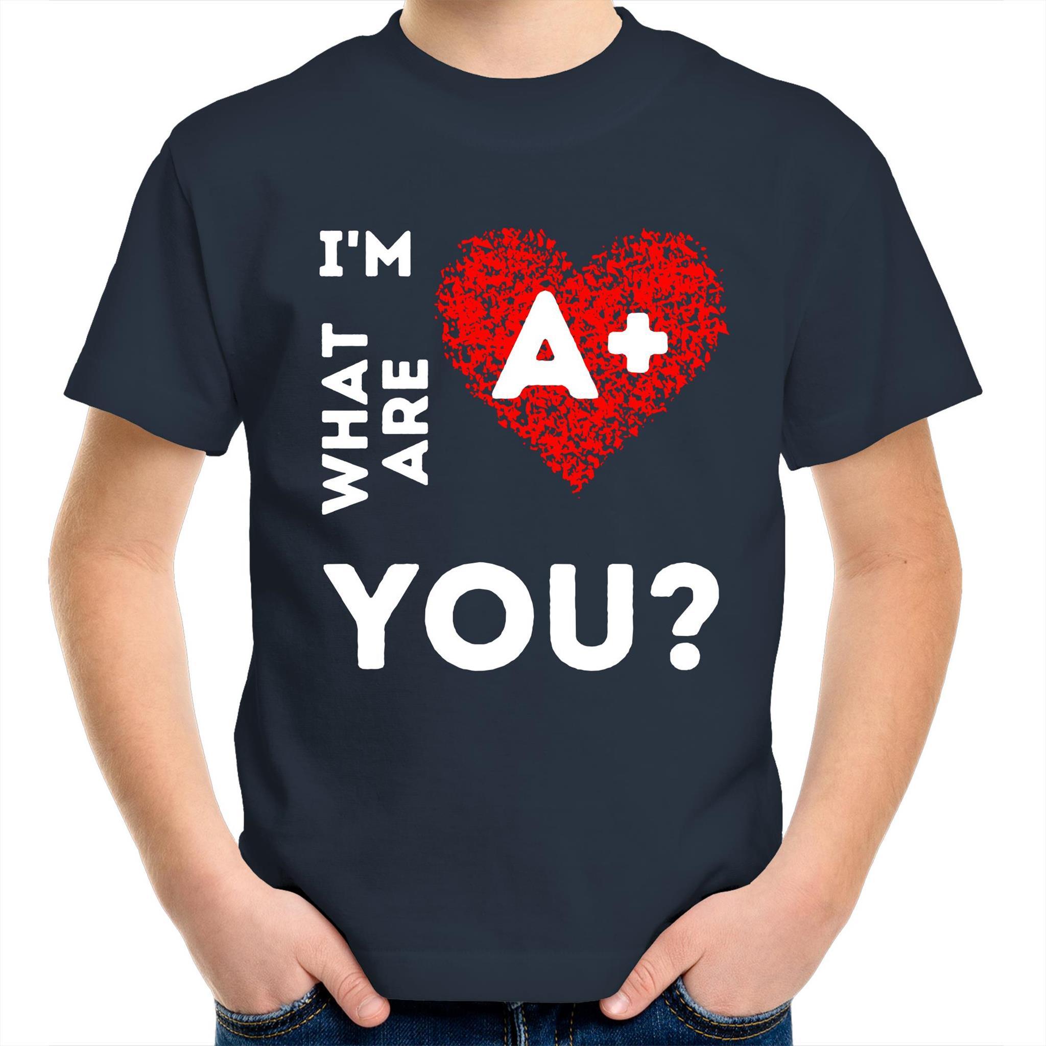 A+ - Kids Youth Crew T-Shirt - Blood Donation Tees