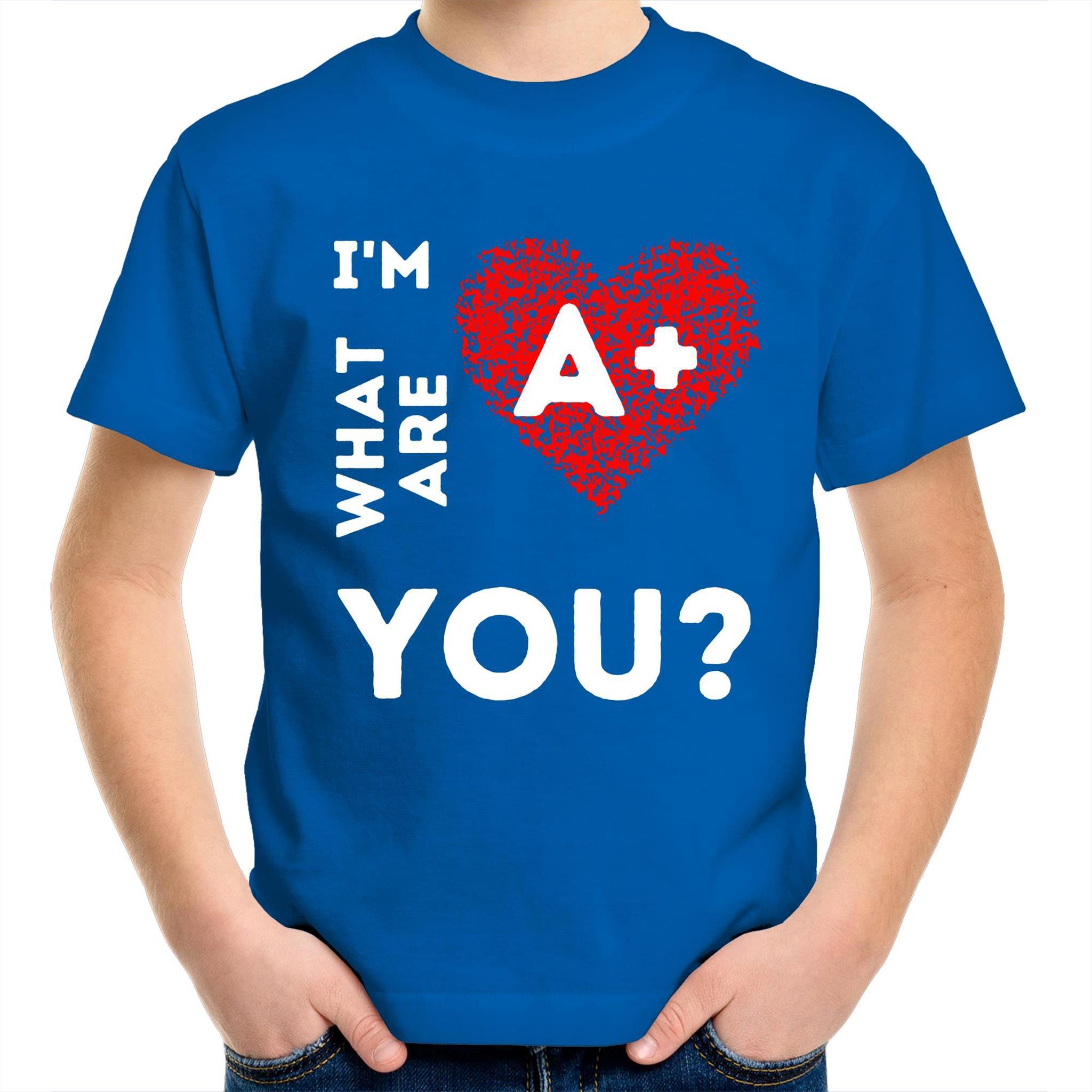 A+ - Kids Youth Crew T-Shirt - Blood Donation Tees