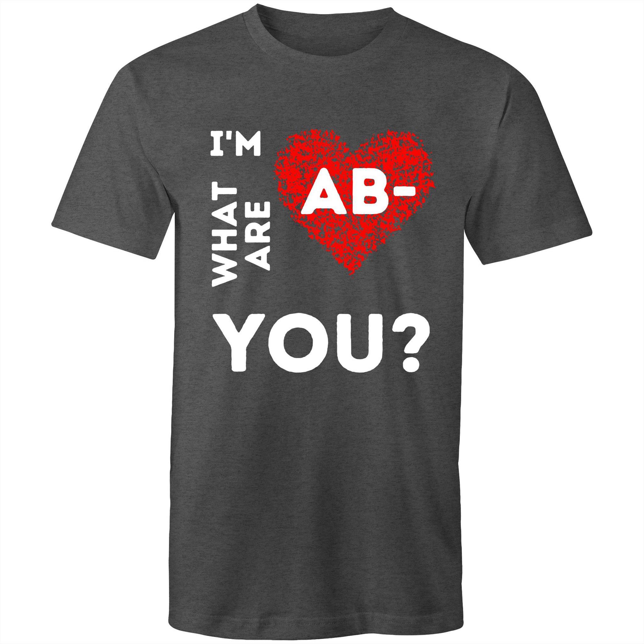 AB- Blood type - Men's T-Shirt - Blood Donation Tees