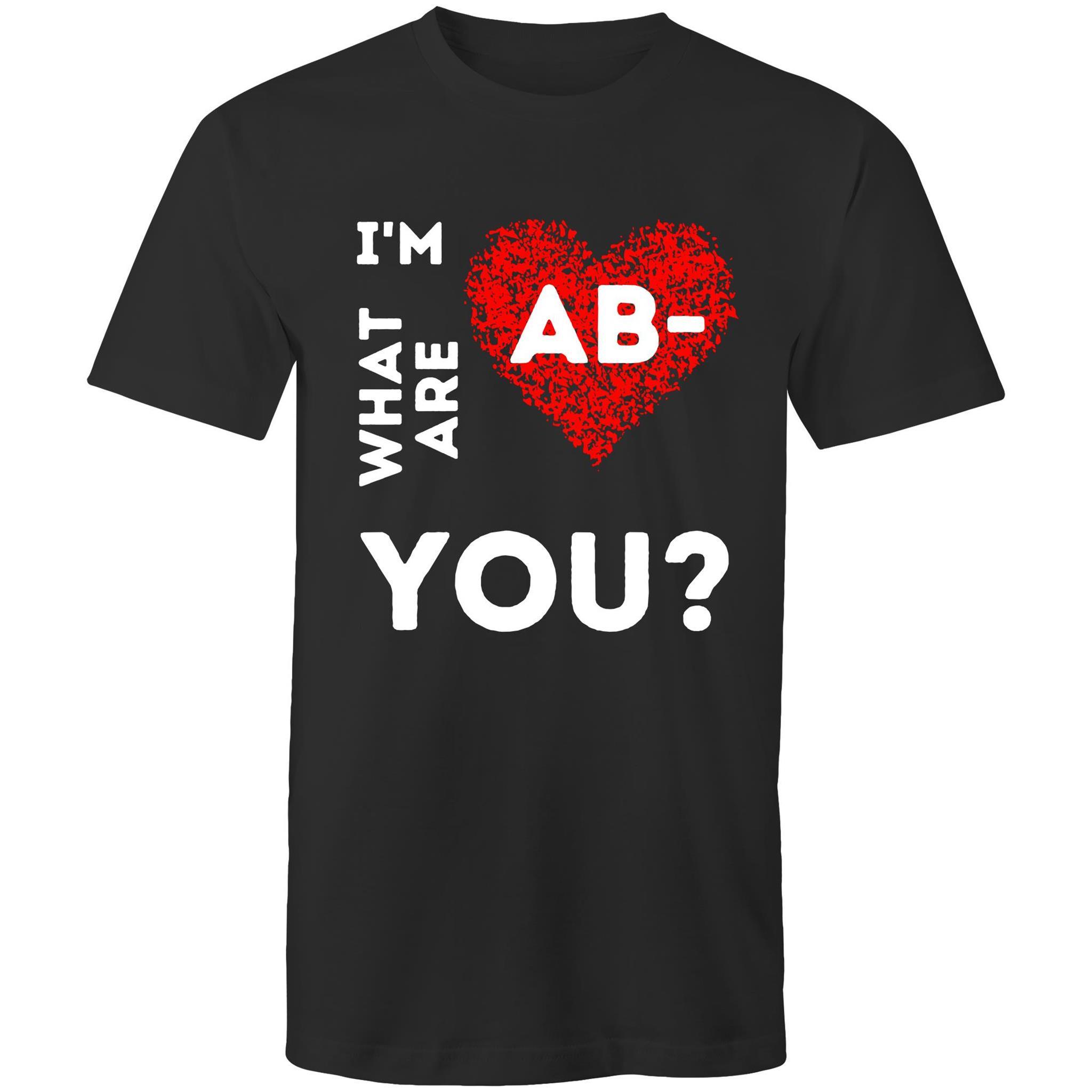 AB- Blood type - Men's T-Shirt - Blood Donation Tees