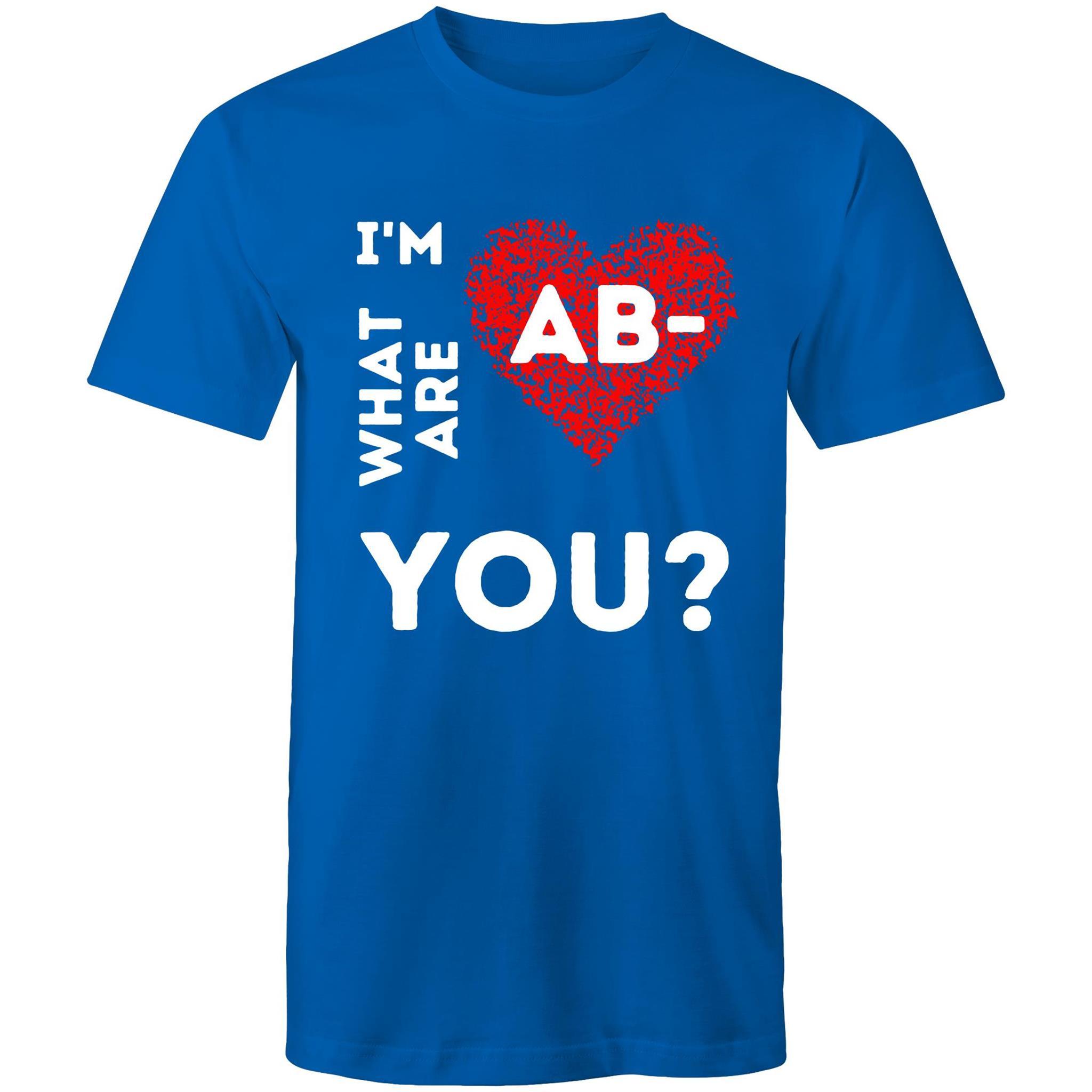 AB- Blood type - Men's T-Shirt - Blood Donation Tees