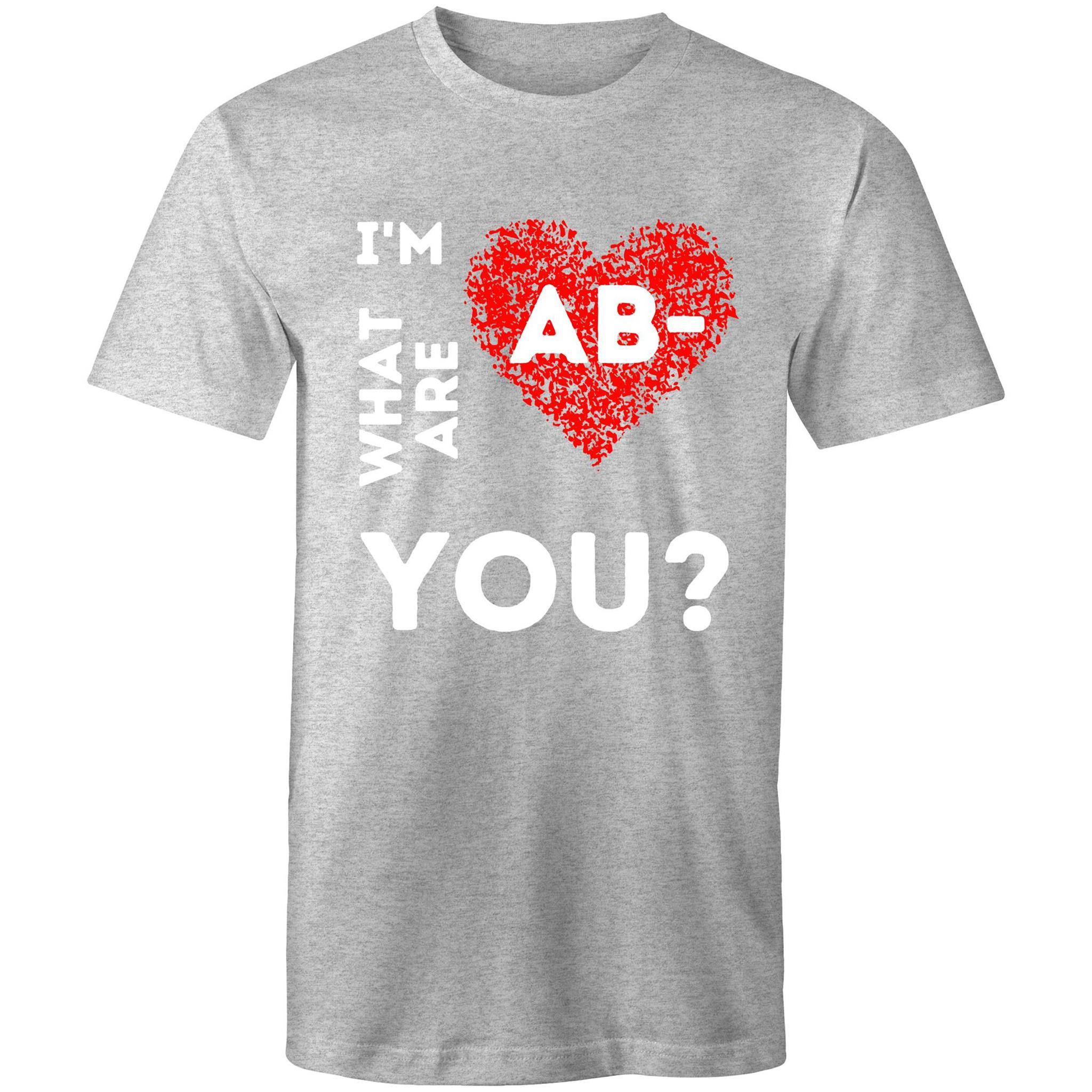 AB- Blood type - Men's T-Shirt - Blood Donation Tees