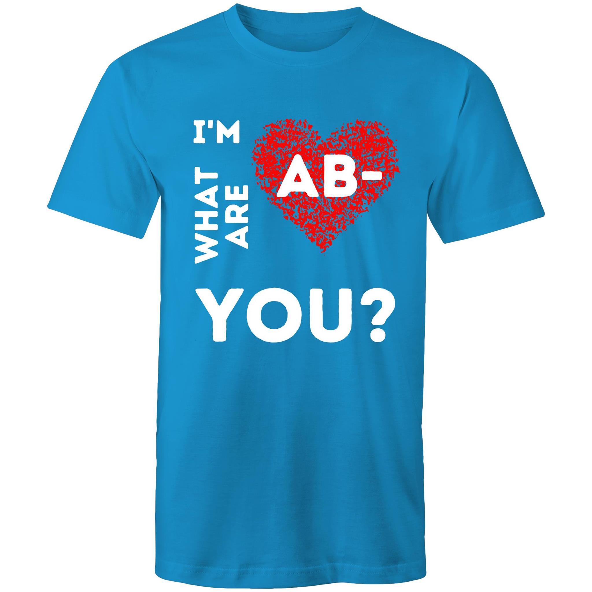 AB- Blood type - Men's T-Shirt - Blood Donation Tees