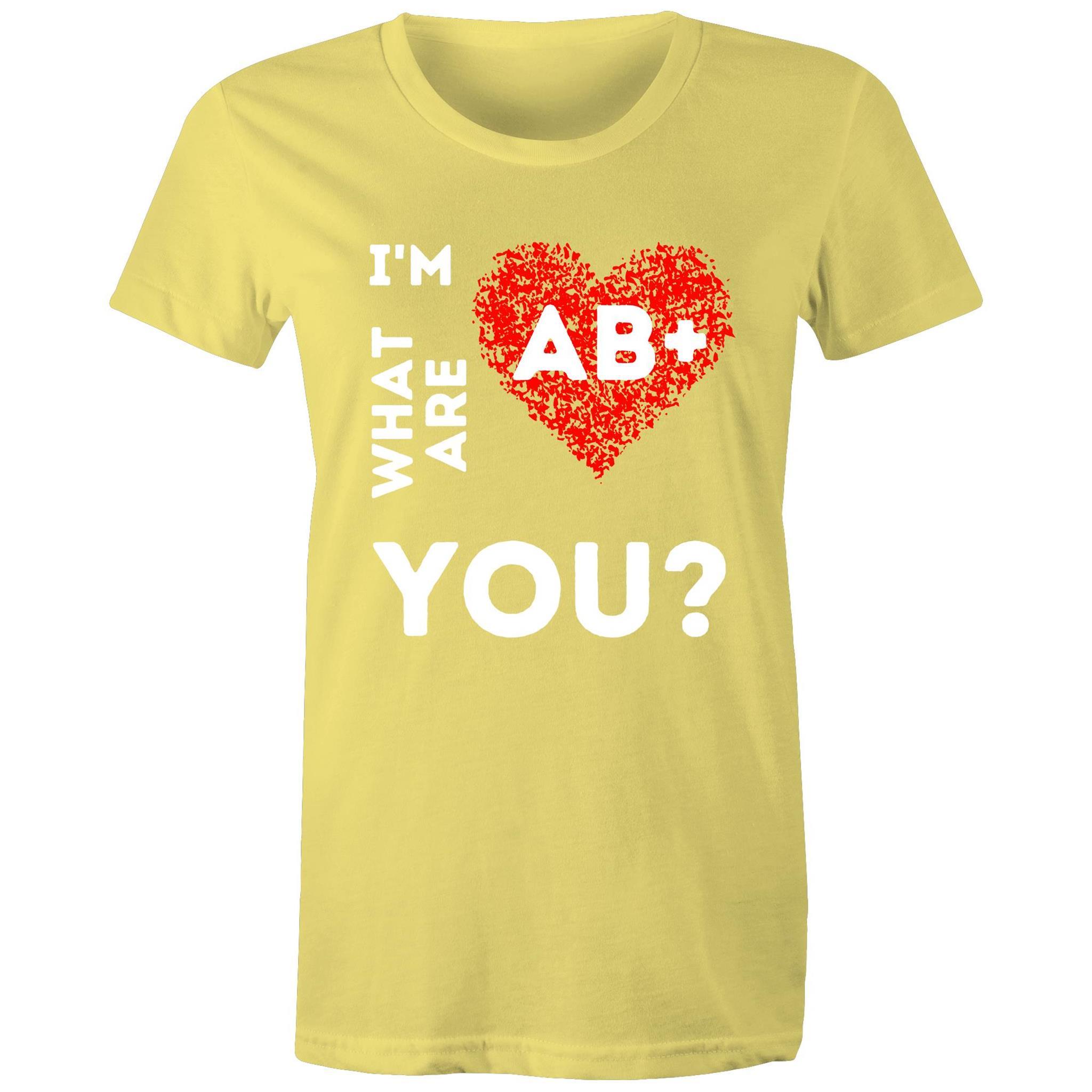AB+ Blood type - Women's Maple Tee - Blood Donation Tees