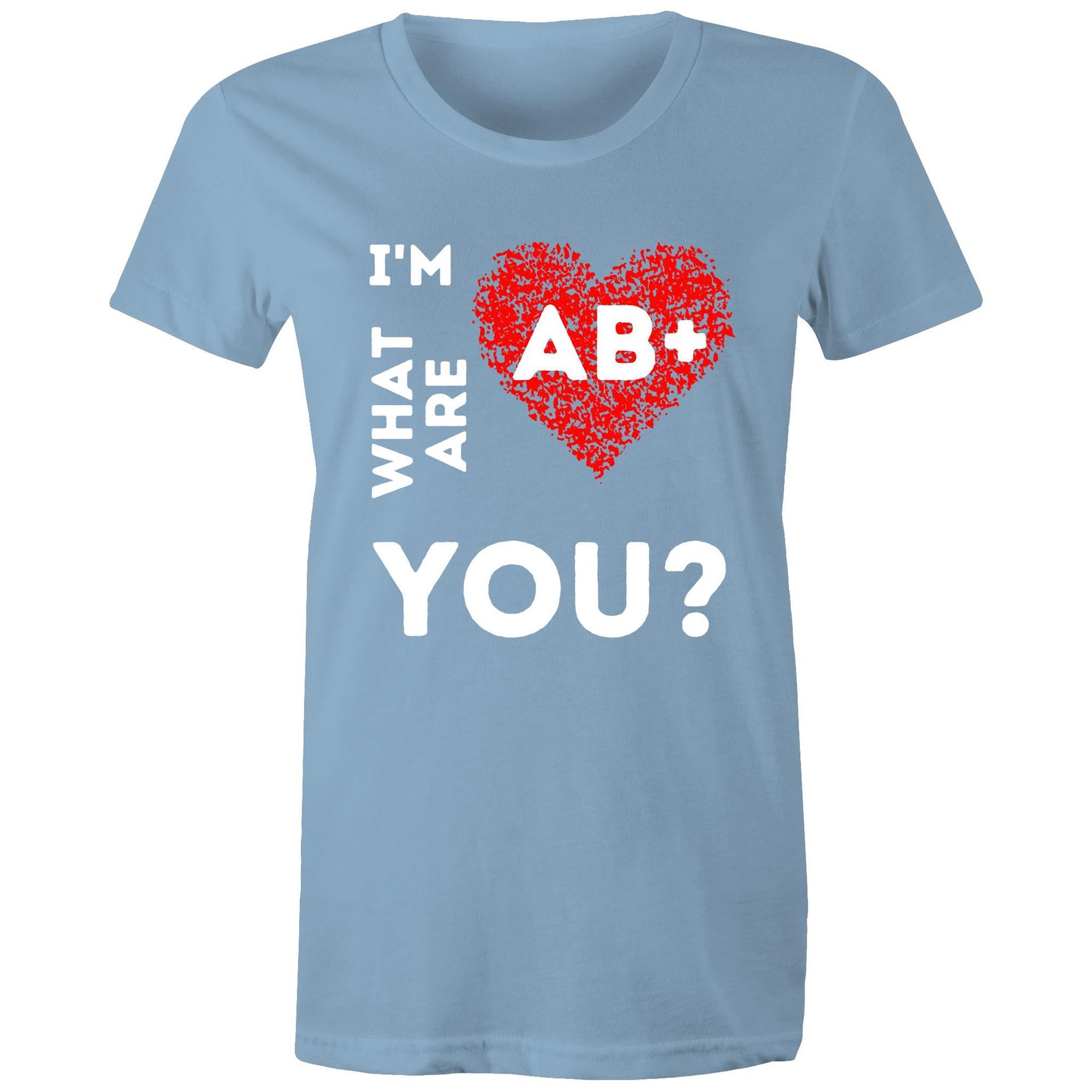 AB+ Blood type - Women's Maple Tee - Blood Donation Tees