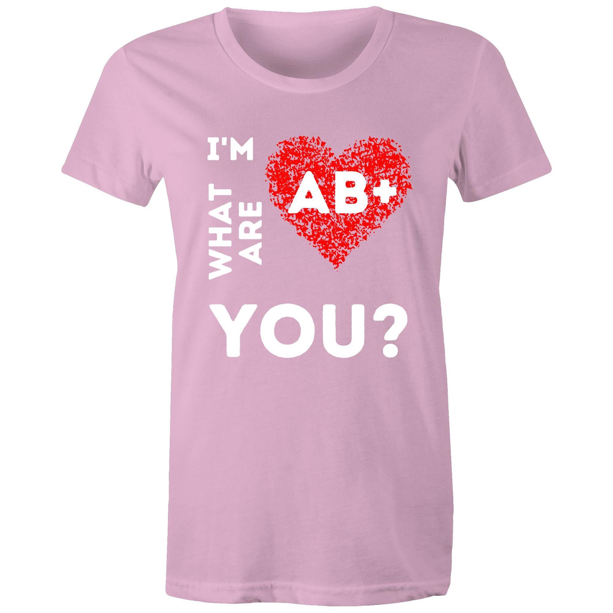 AB+ Blood type - Women's Maple Tee - Blood Donation Tees