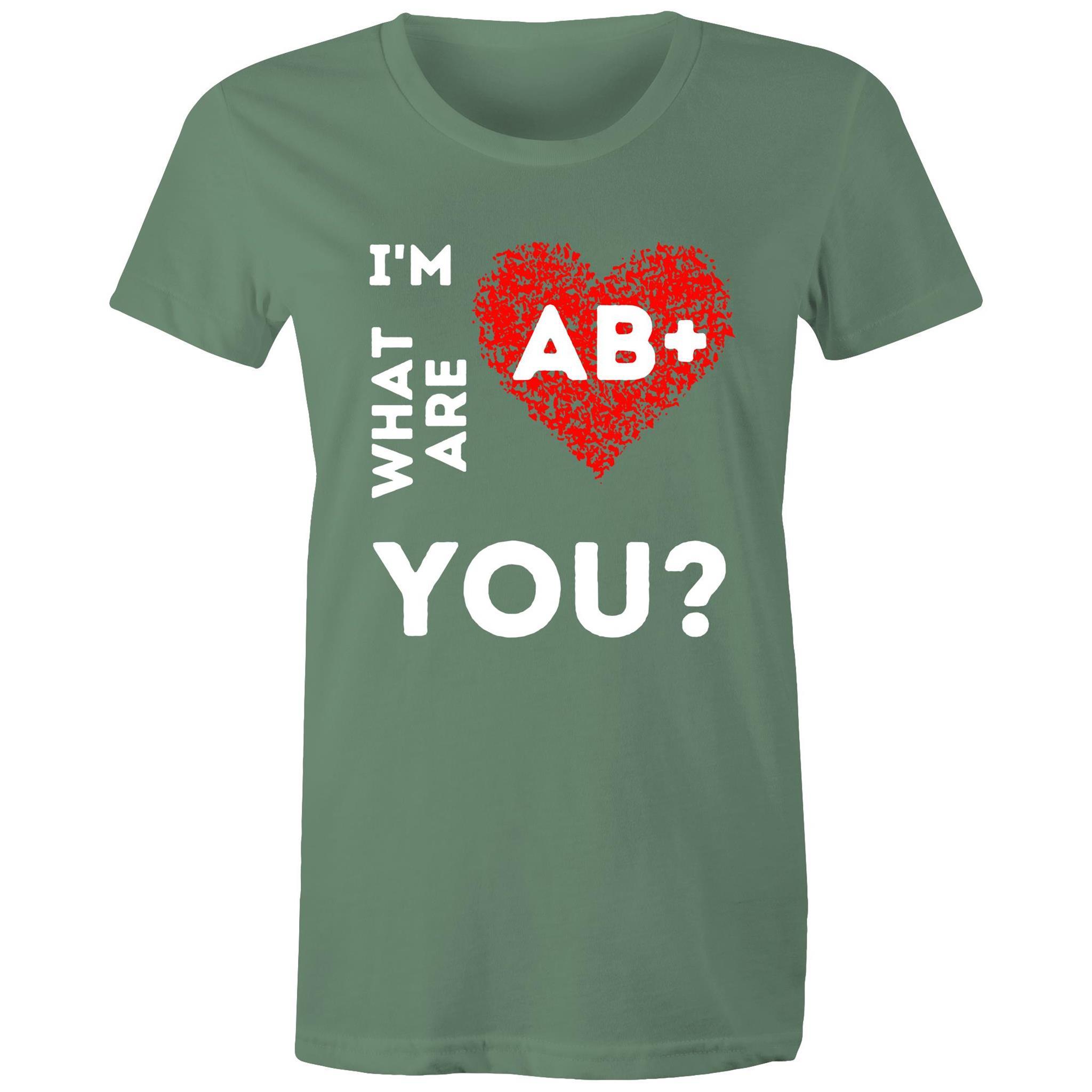 AB+ Blood type - Women's Maple Tee - Blood Donation Tees