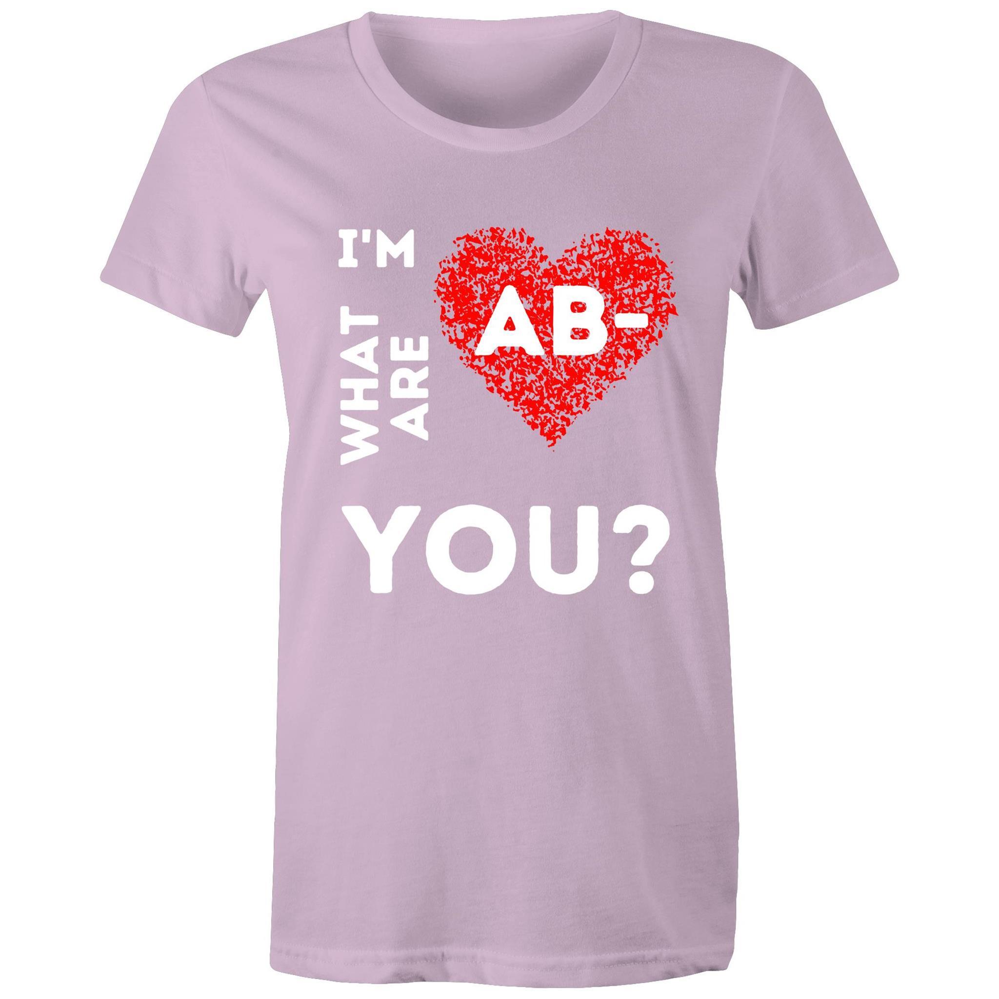 AB- Blood type - Women's Maple Tee - Blood Donation Tees