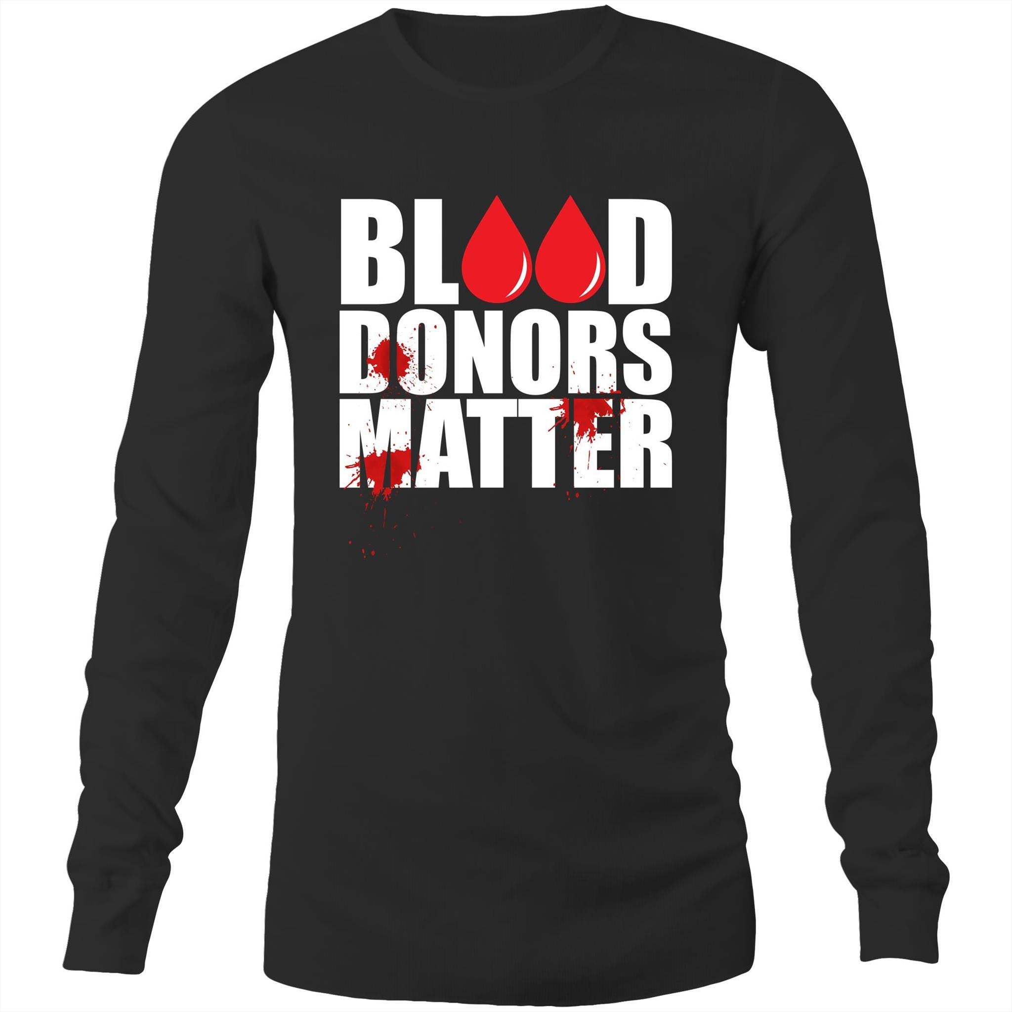 AS Colour Base - Mens Long Sleeve T-Shirt - Blood Donation Tees