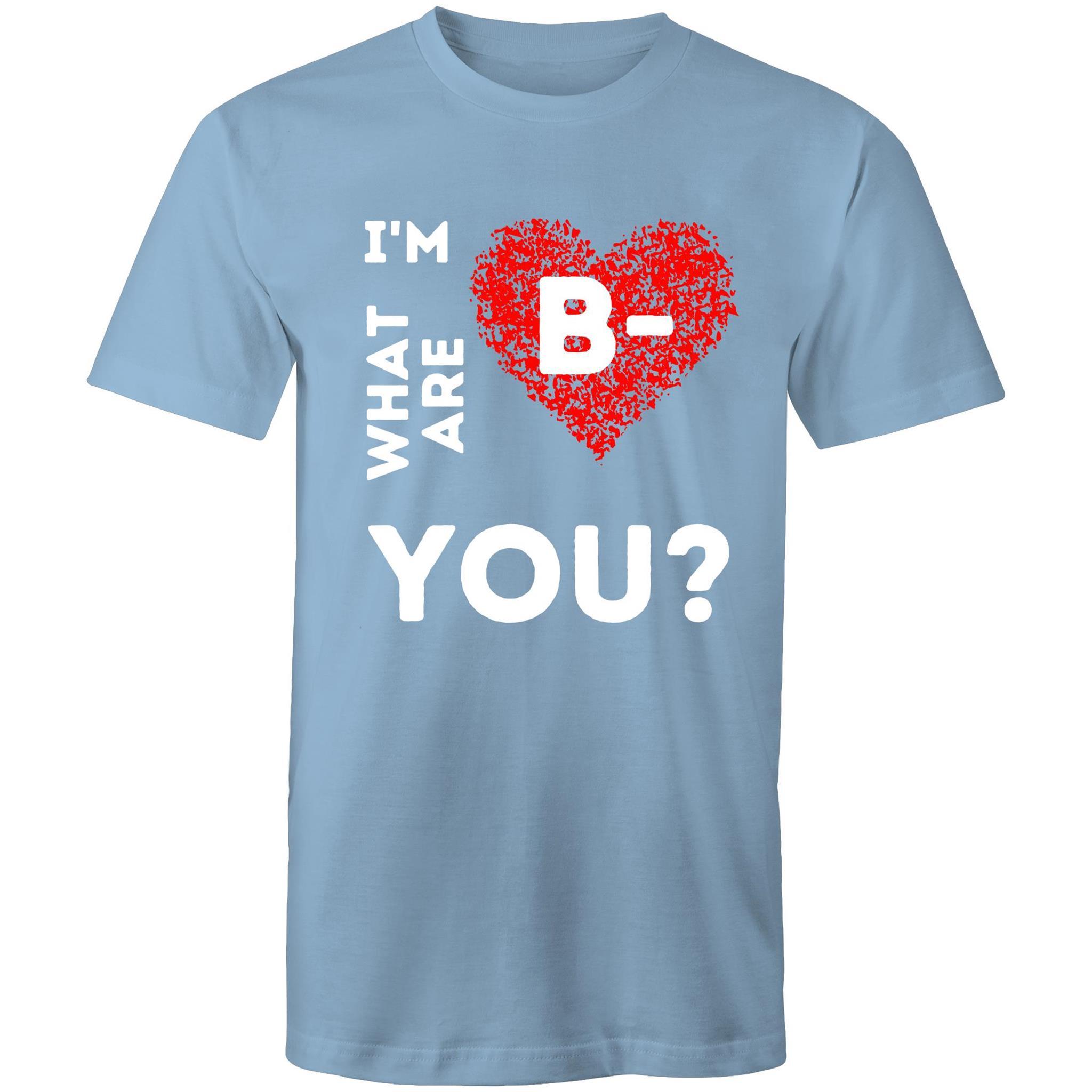 B- Blood Type - Men's T-Shirt - Blood Donation Tees