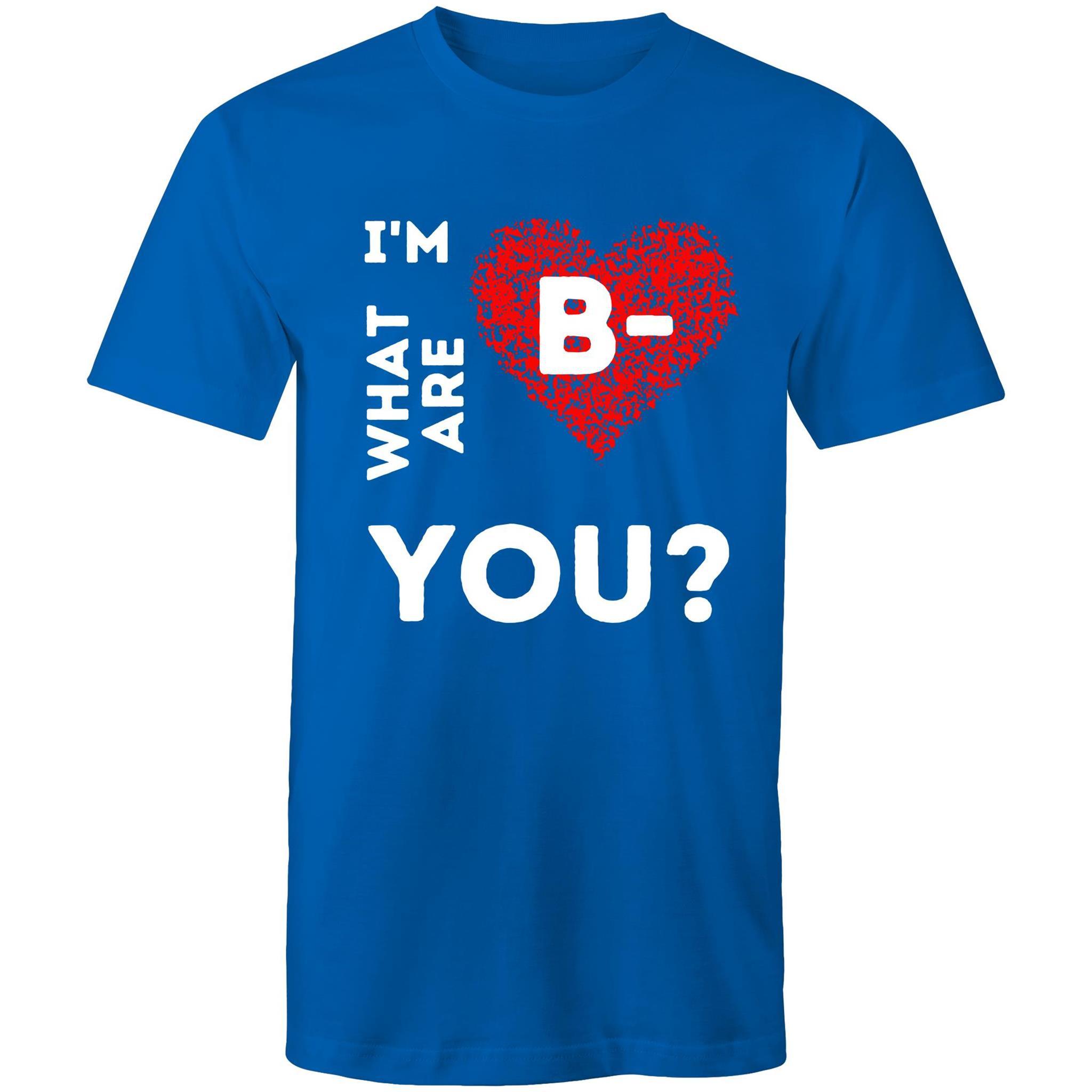 B- Blood Type - Men's T-Shirt - Blood Donation Tees