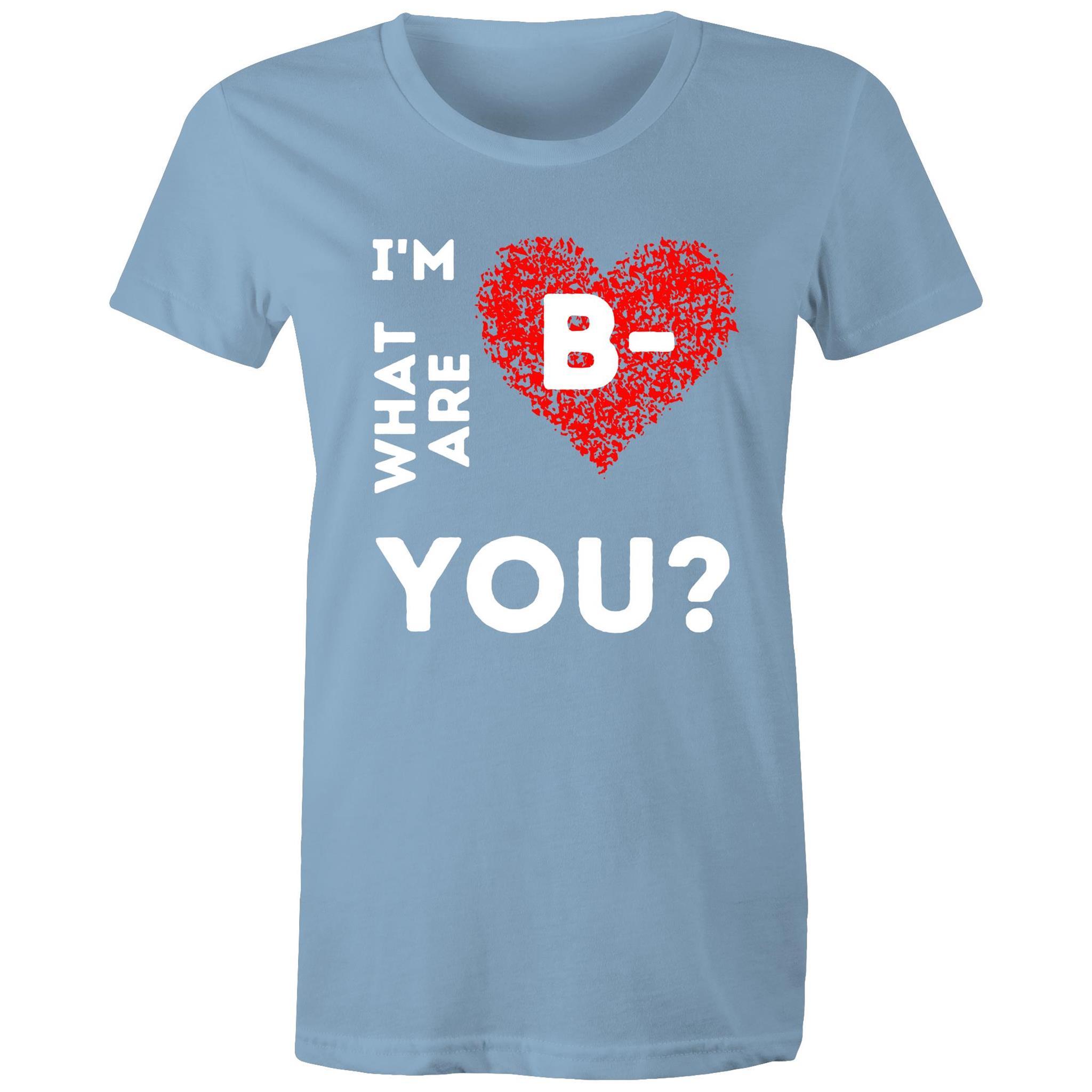 B- Blood type - Women's Maple Tee - Blood Donation Tees
