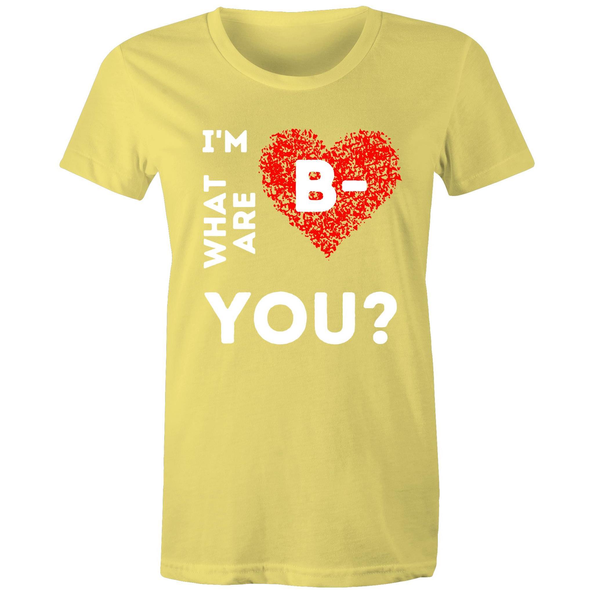 B- Blood type - Women's Maple Tee - Blood Donation Tees