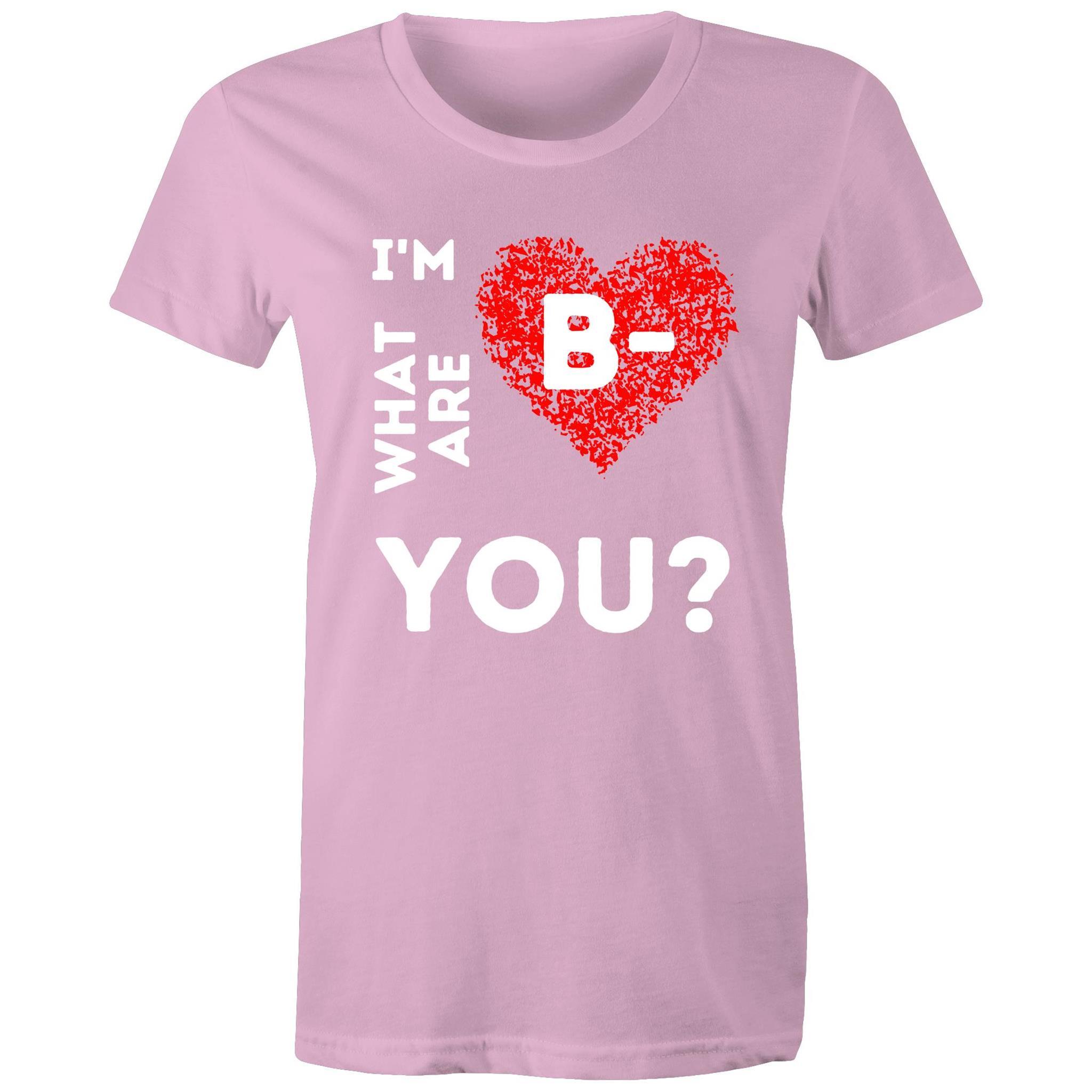 B- Blood type - Women's Maple Tee - Blood Donation Tees