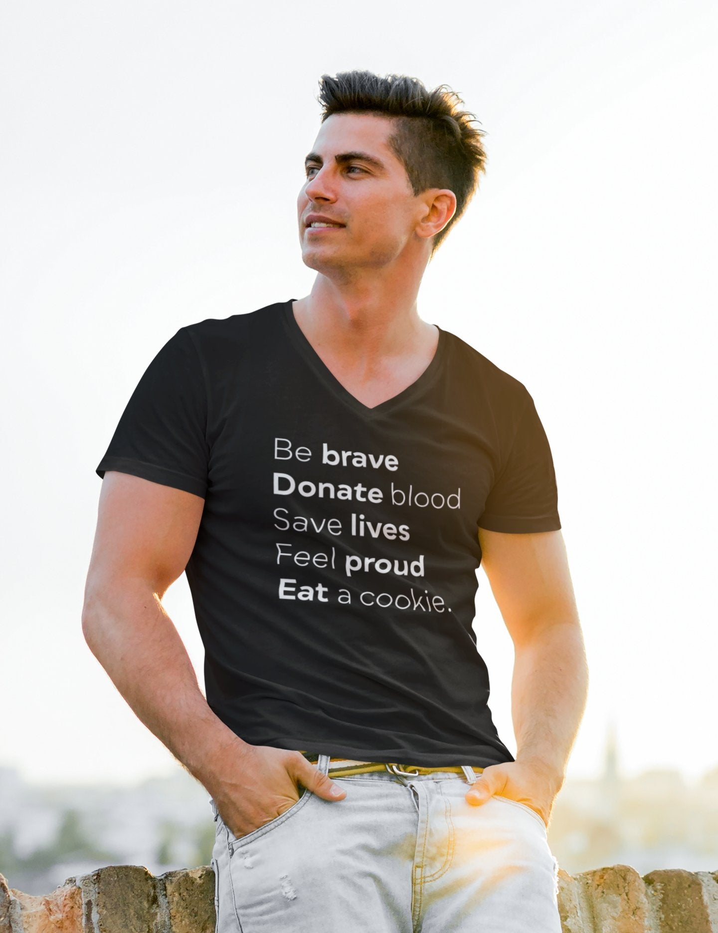 Be Brave - Men's T-Shirt - Blood Donation Tees