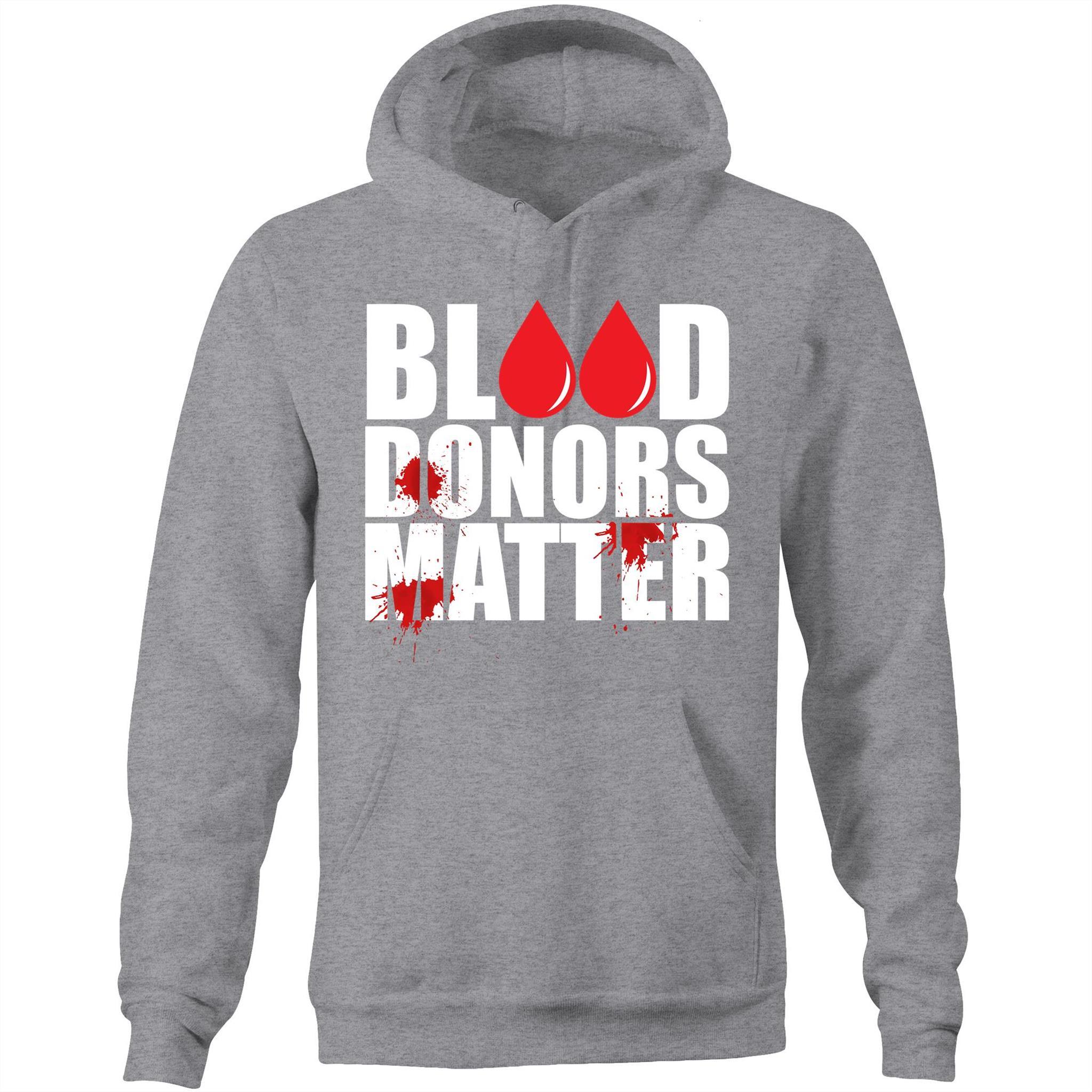 Blood Donors Matter - Unisex Pocket Hoodie Sweatshirt - Blood Donation Tees