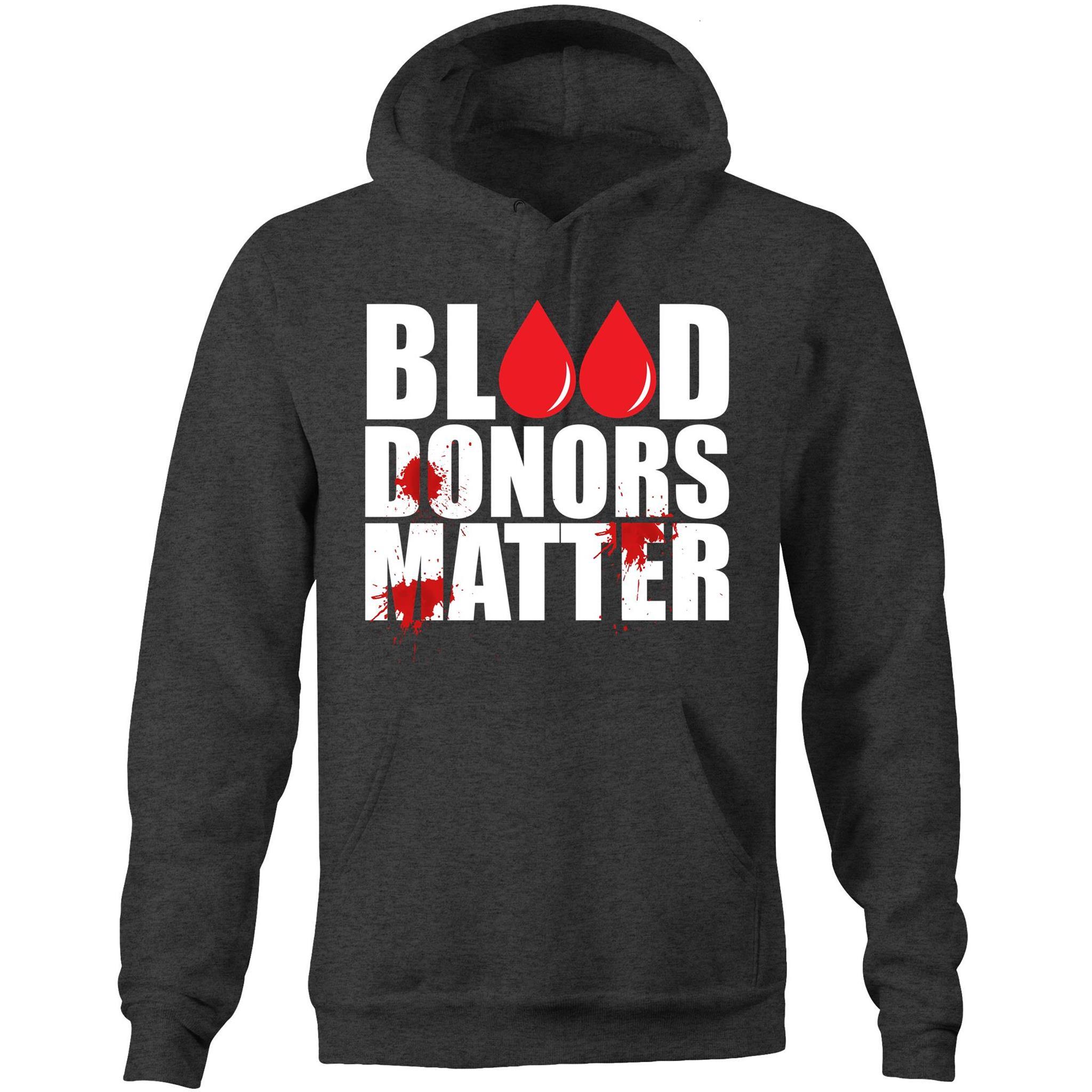 Blood Donors Matter - Unisex Pocket Hoodie Sweatshirt - Blood Donation Tees