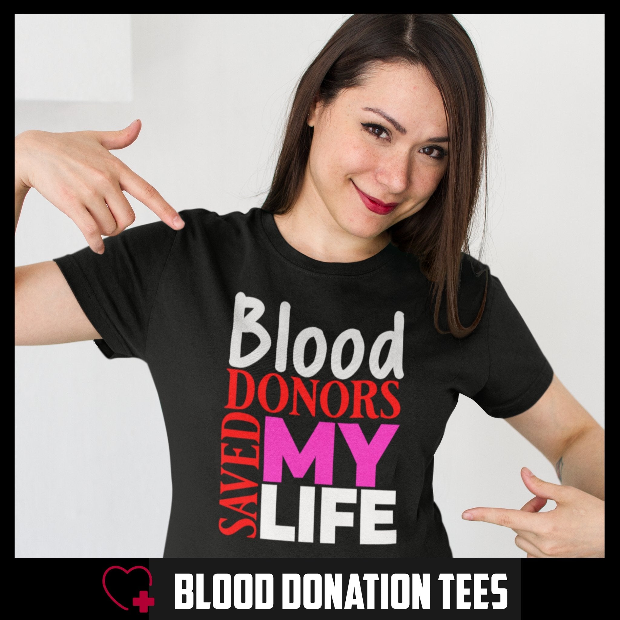 Blood Donors Saved My Life - Women's Maple Tee - Blood Donation Tees