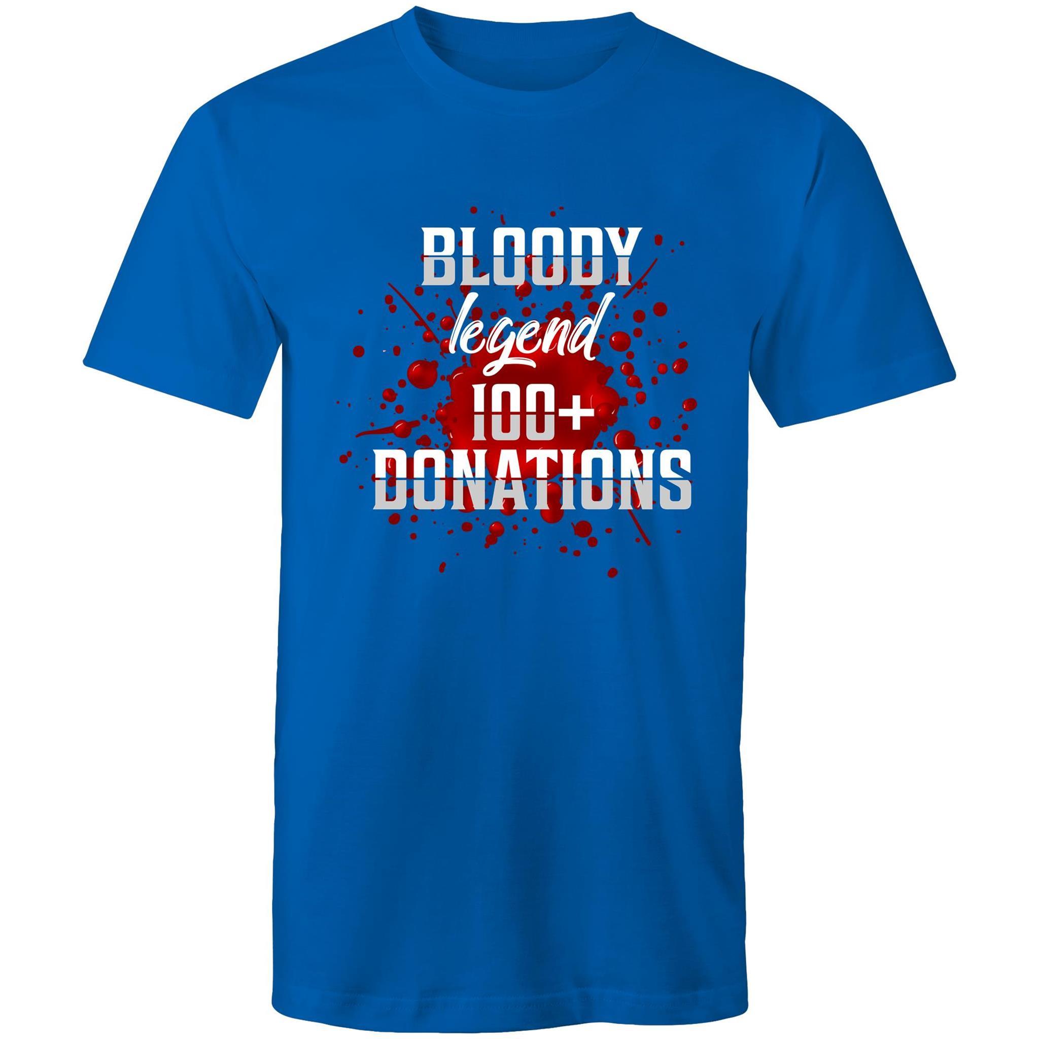 Bloody Legend 100+ Donations - Men's T-Shirt - Blood Donation Tees
