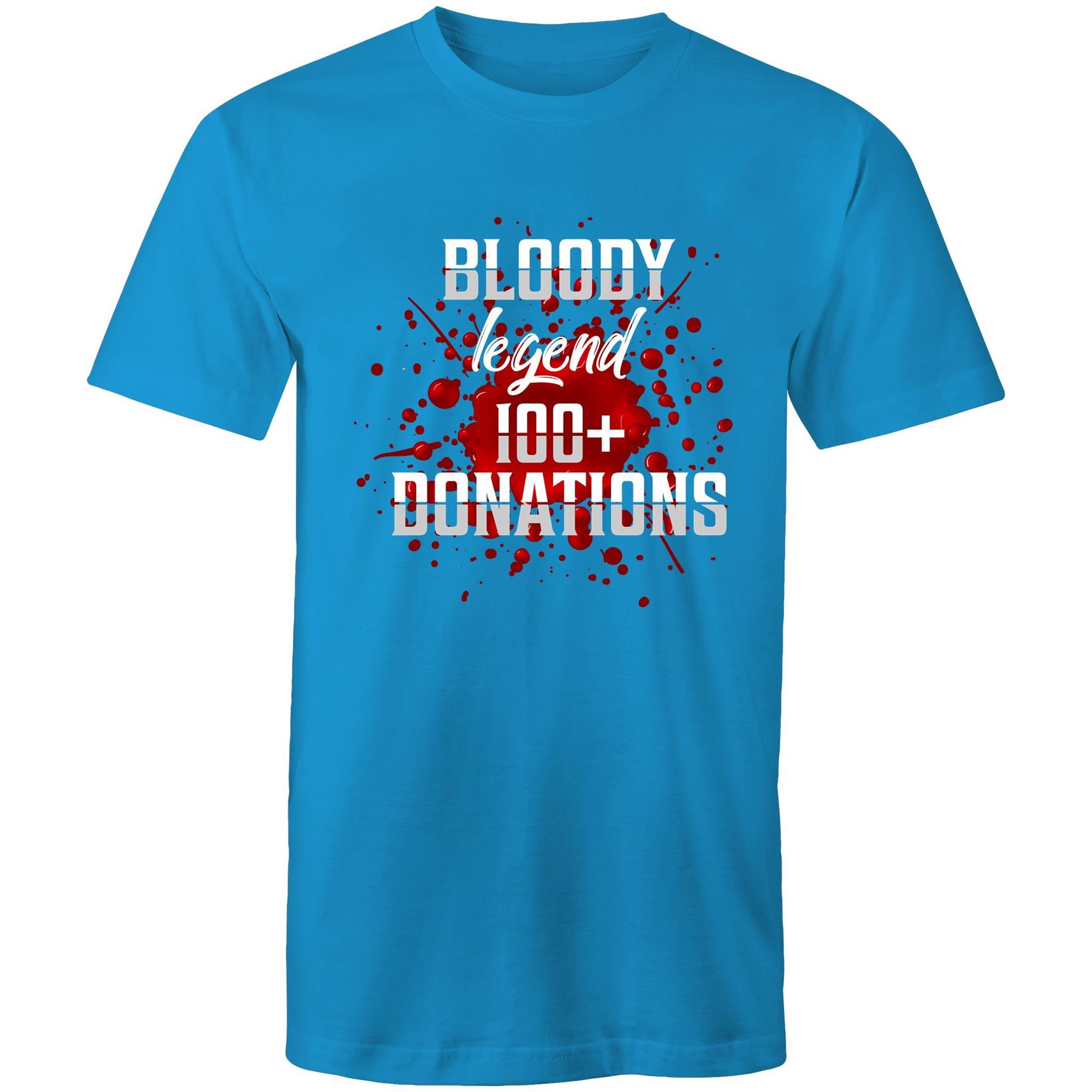 Bloody Legend 100+ Donations - Men's T-Shirt - Blood Donation Tees