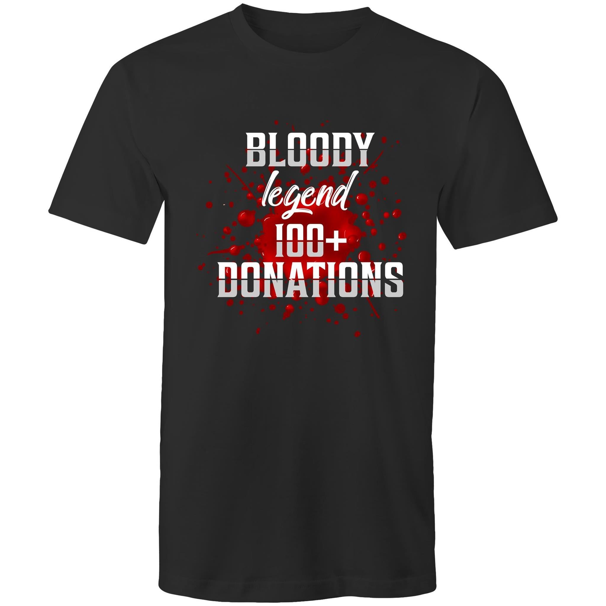 Bloody Legend 100+ Donations - Men's T-Shirt - Blood Donation Tees
