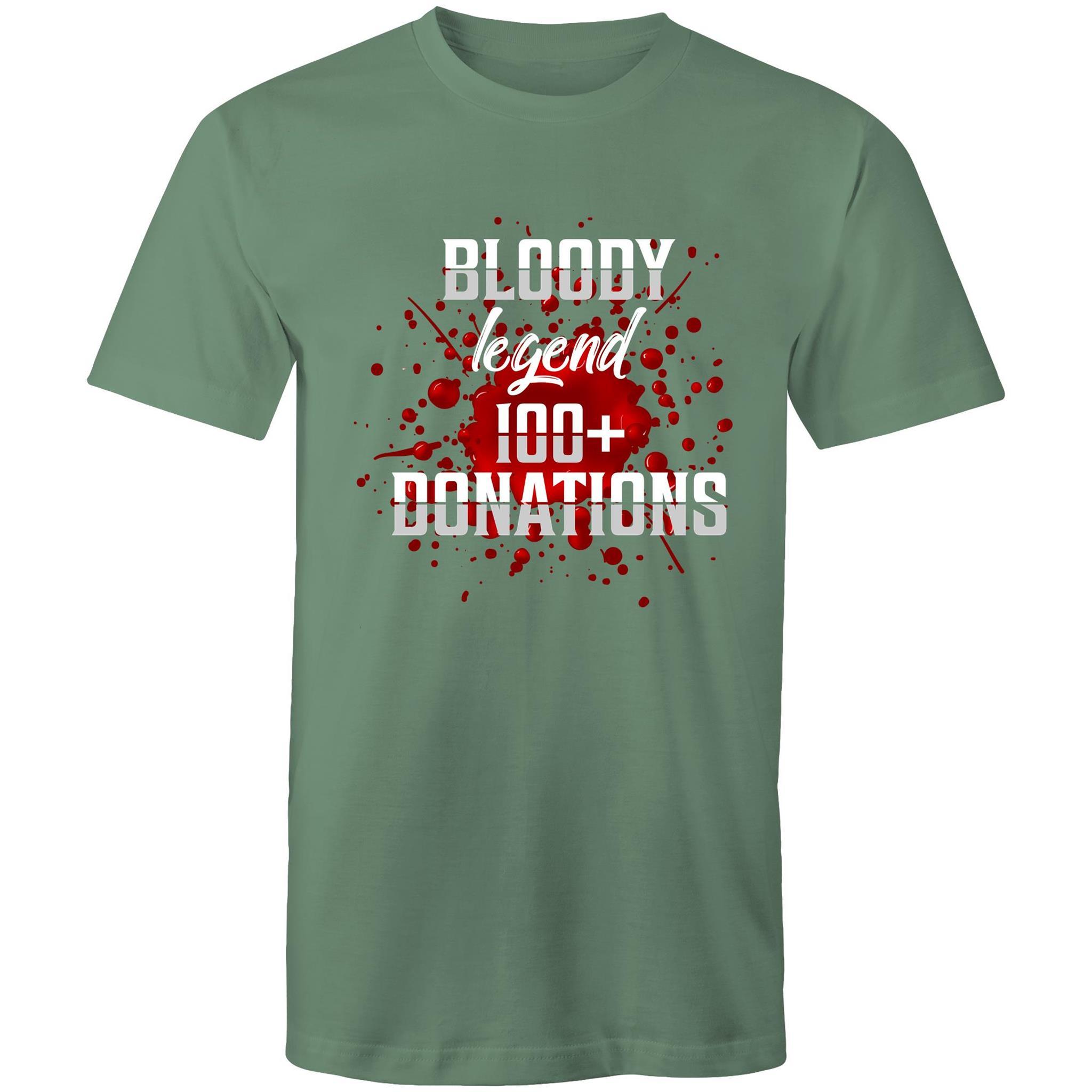 Bloody Legend 100+ Donations - Men's T-Shirt - Blood Donation Tees