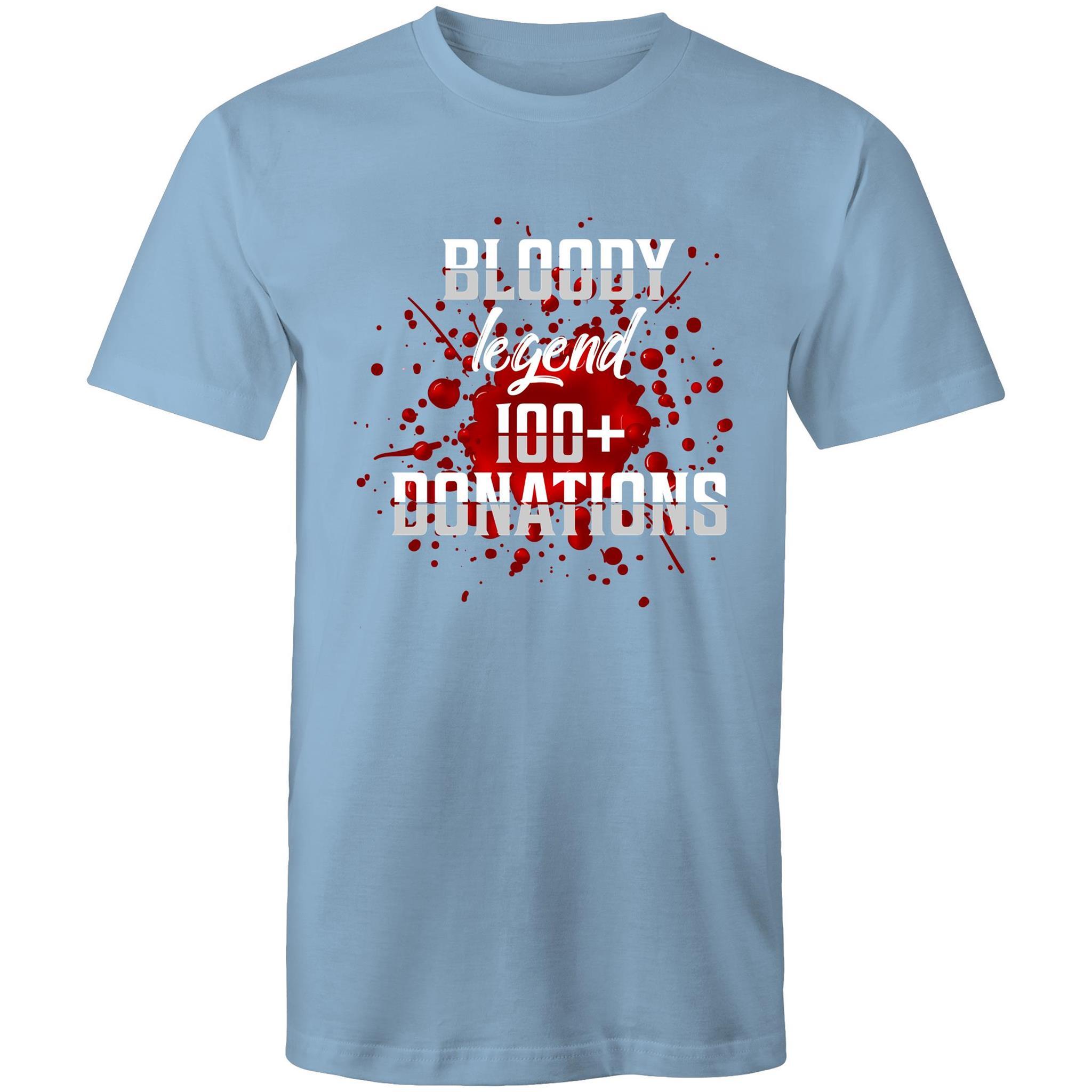 Bloody Legend 100+ Donations - Men's T-Shirt - Blood Donation Tees