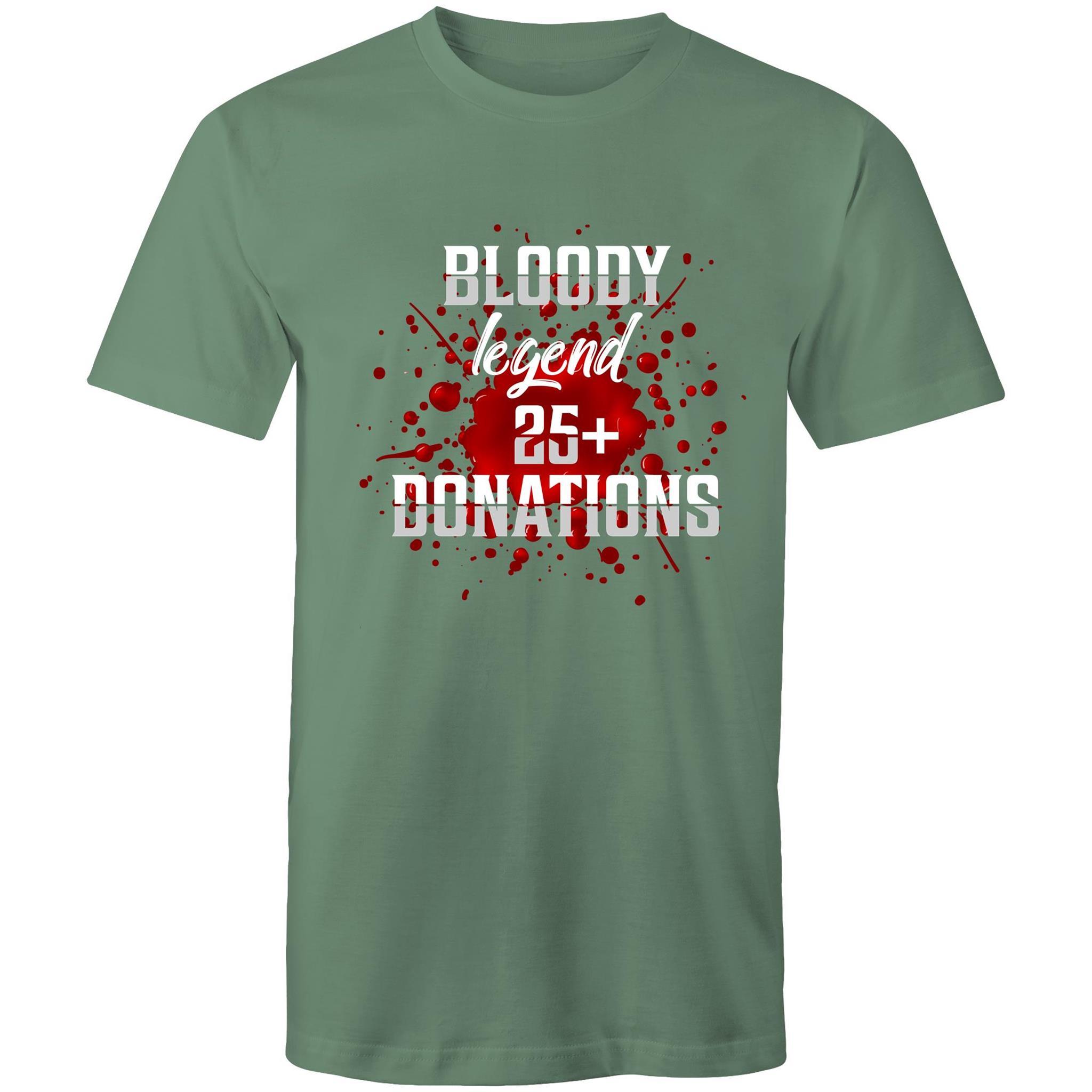 Bloody Legend 25+ Donations - Men's T-Shirt - Blood Donation Tees