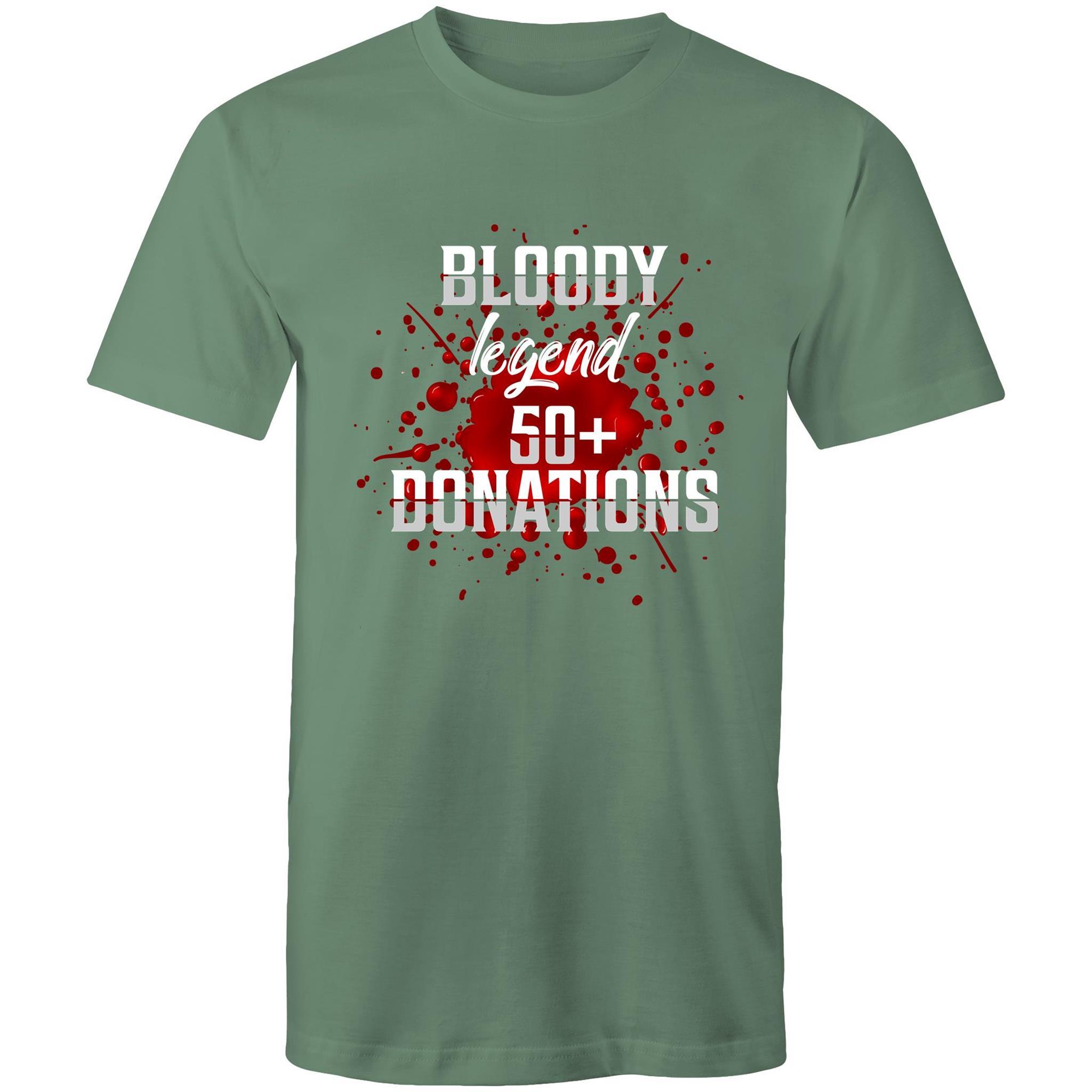 Bloody Legend 50+ Donations - Men's T-Shirt - Blood Donation Tees