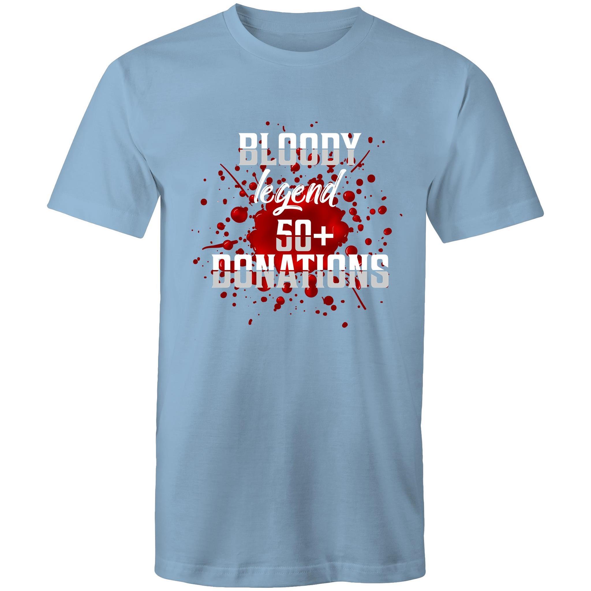 Bloody Legend 50+ Donations - Men's T-Shirt - Blood Donation Tees
