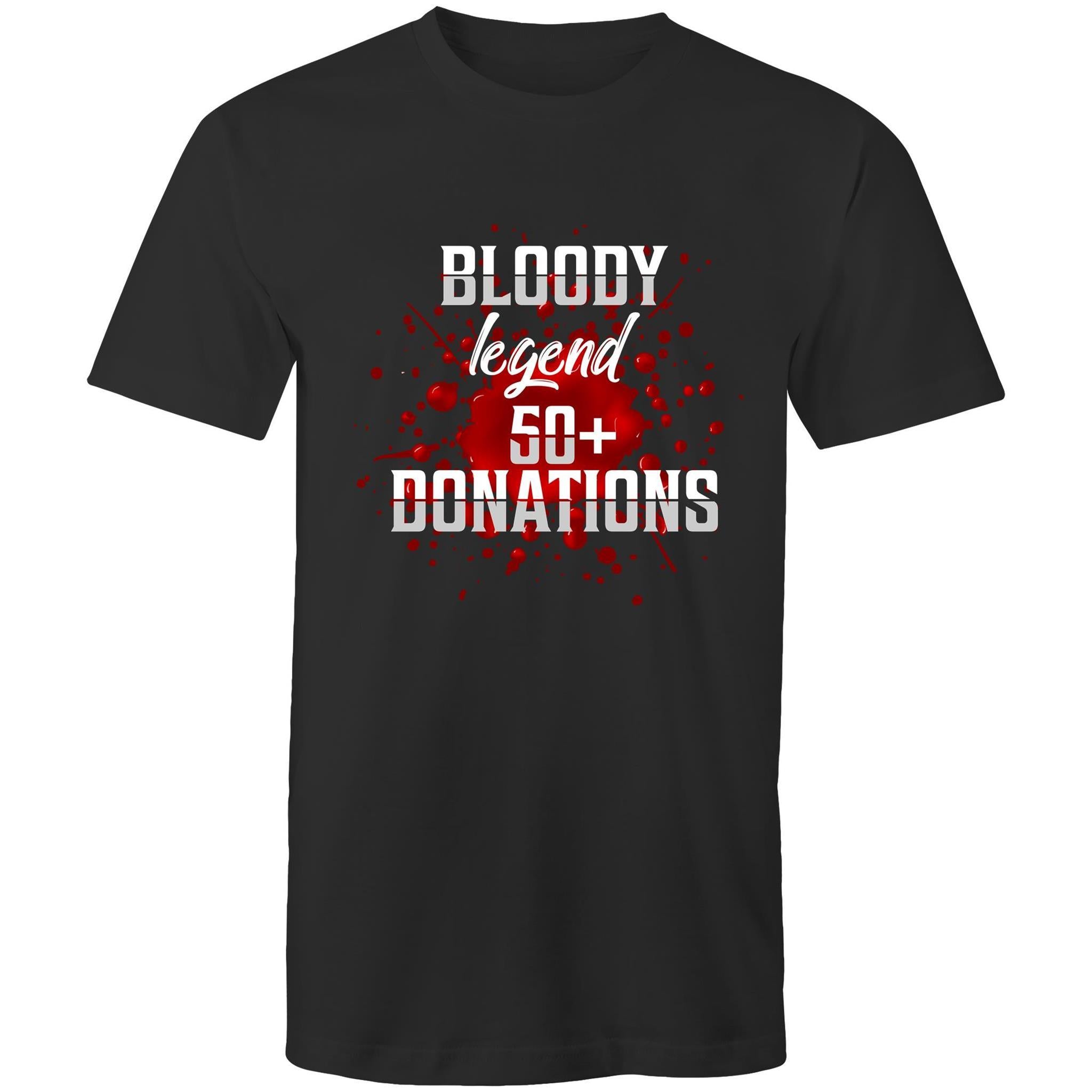 Bloody Legend 50+ Donations - Men's T-Shirt - Blood Donation Tees