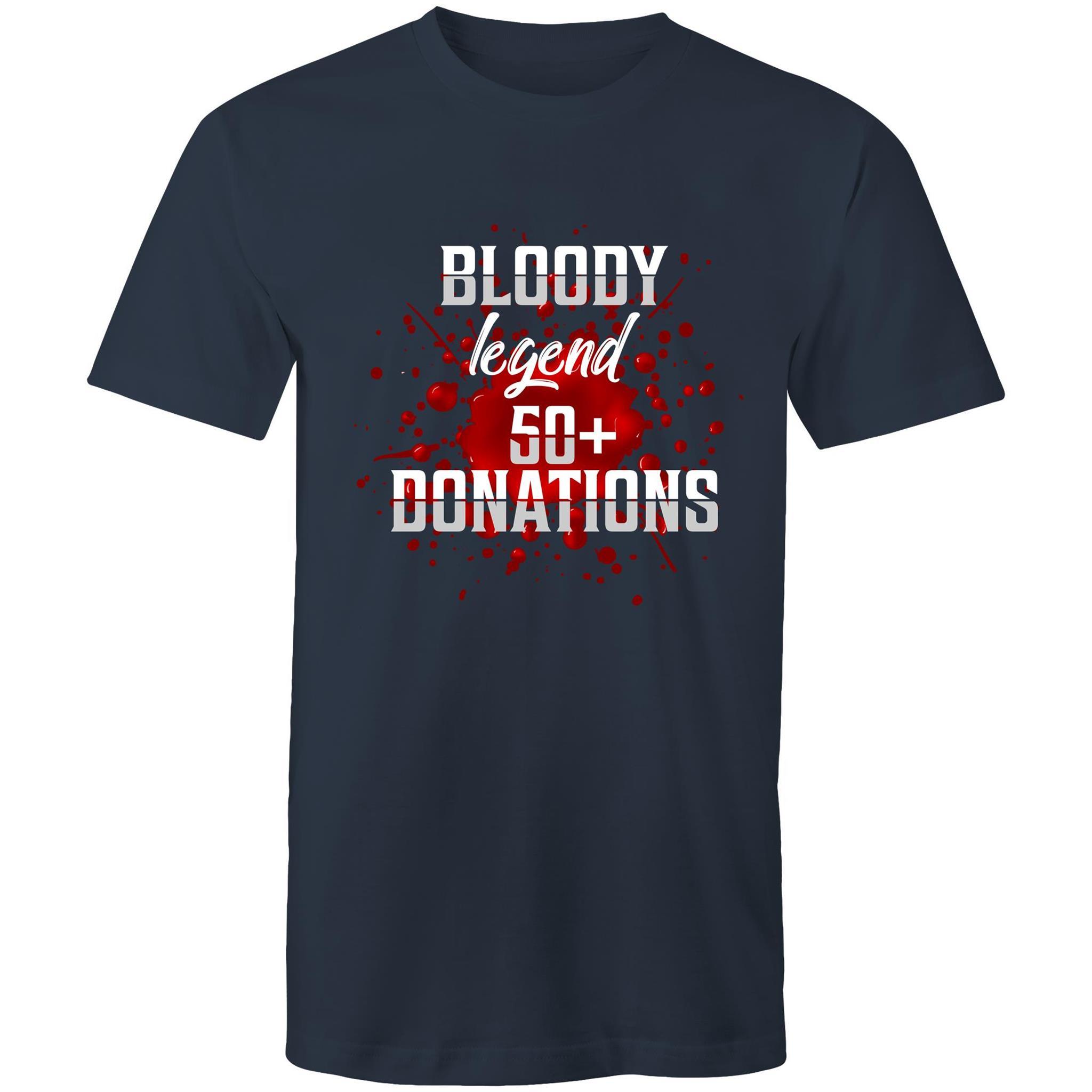 Bloody Legend 50+ Donations - Men's T-Shirt - Blood Donation Tees