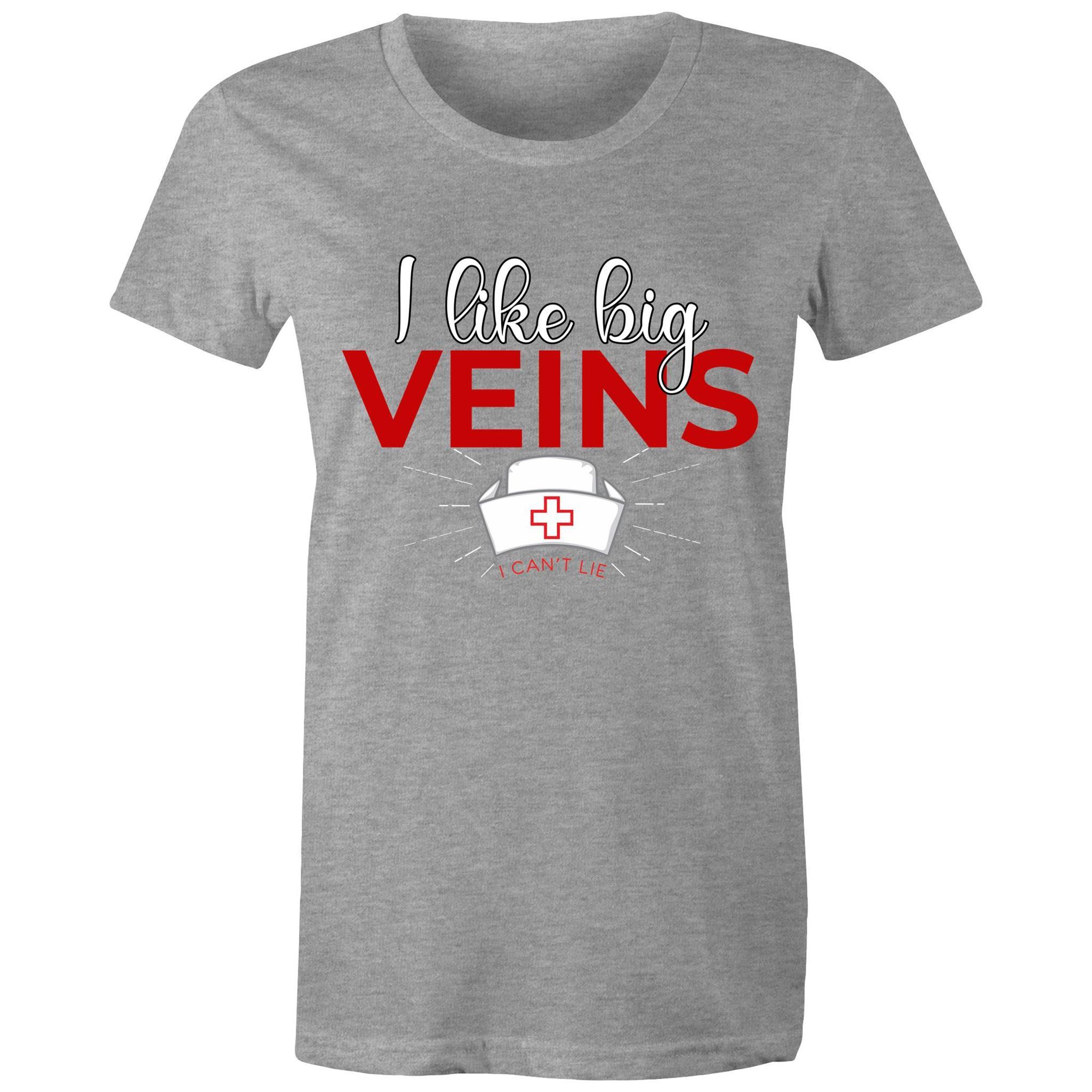I like Big Veins - Women's Maple Tee - Blood Donation Tees