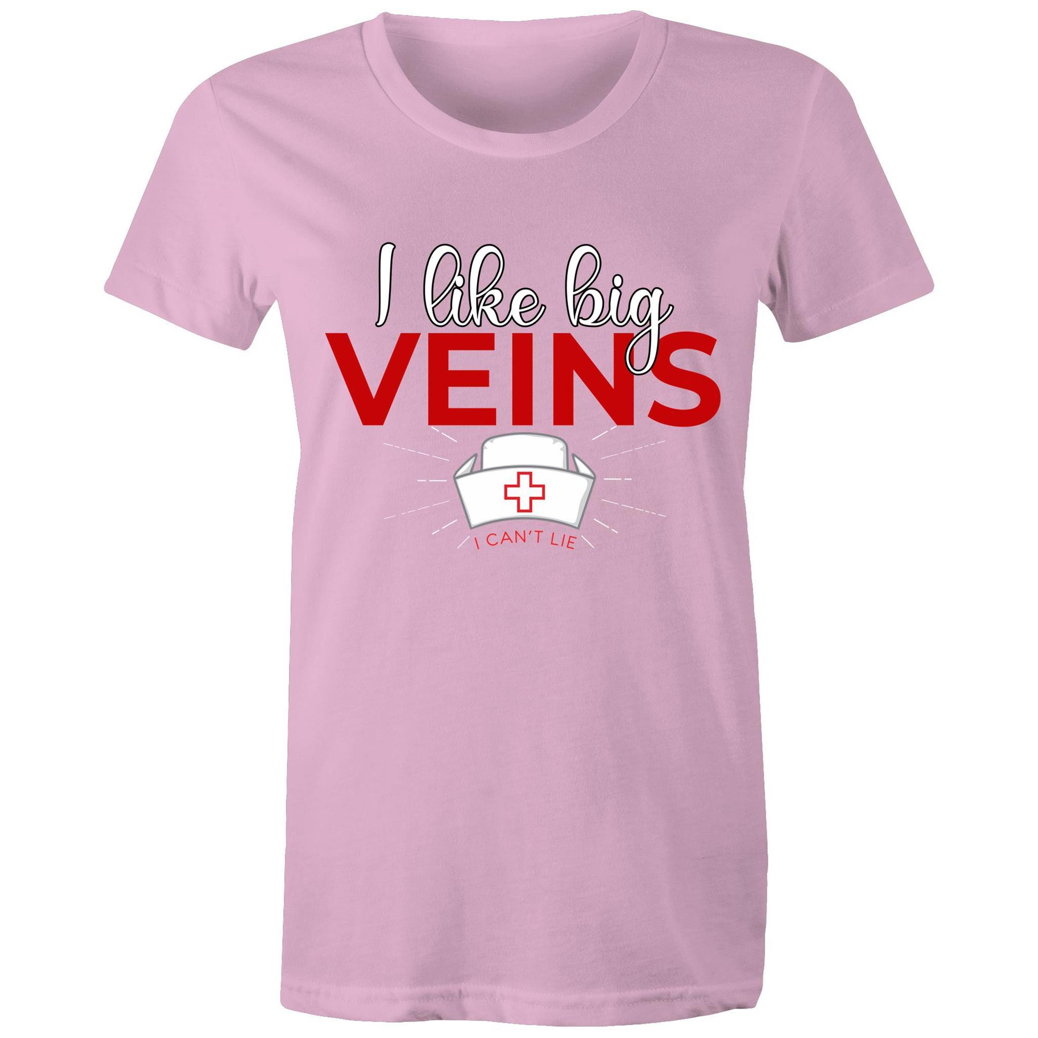 I like Big Veins - Women's Maple Tee - Blood Donation Tees