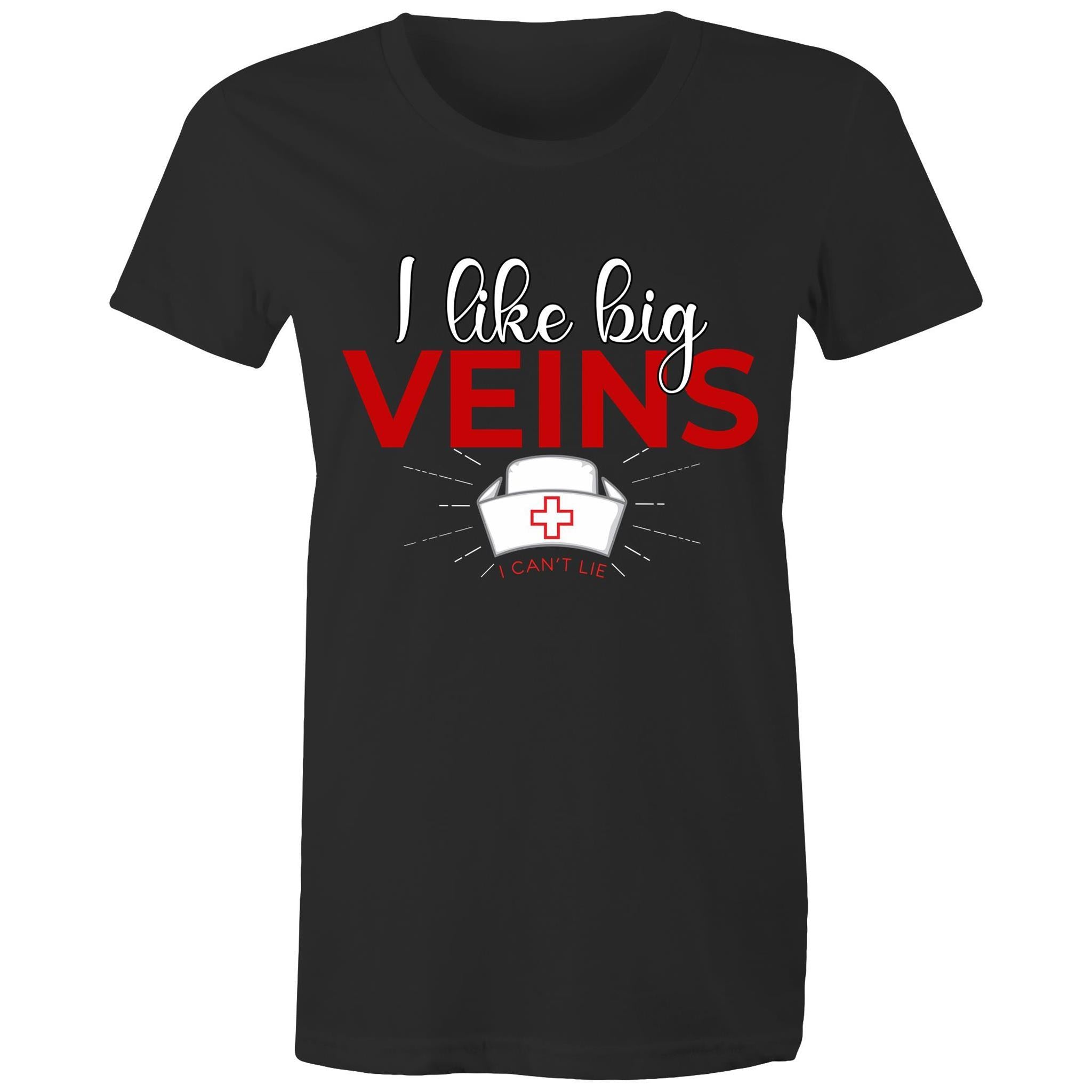 I like Big Veins - Women's Maple Tee - Blood Donation Tees