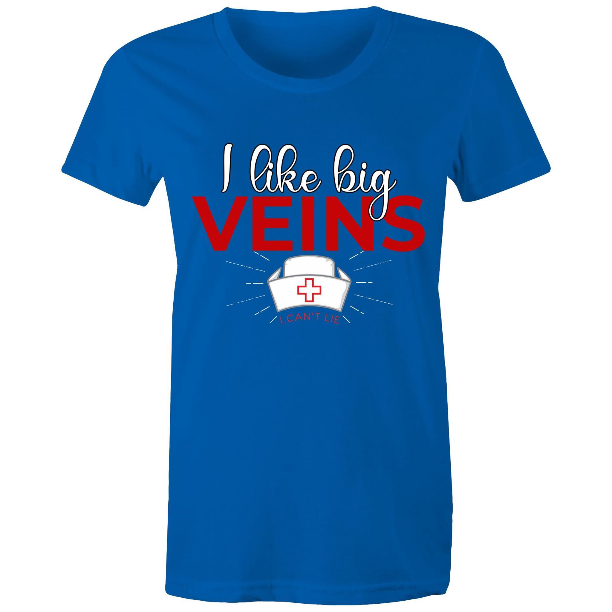I like Big Veins - Women's Maple Tee - Blood Donation Tees